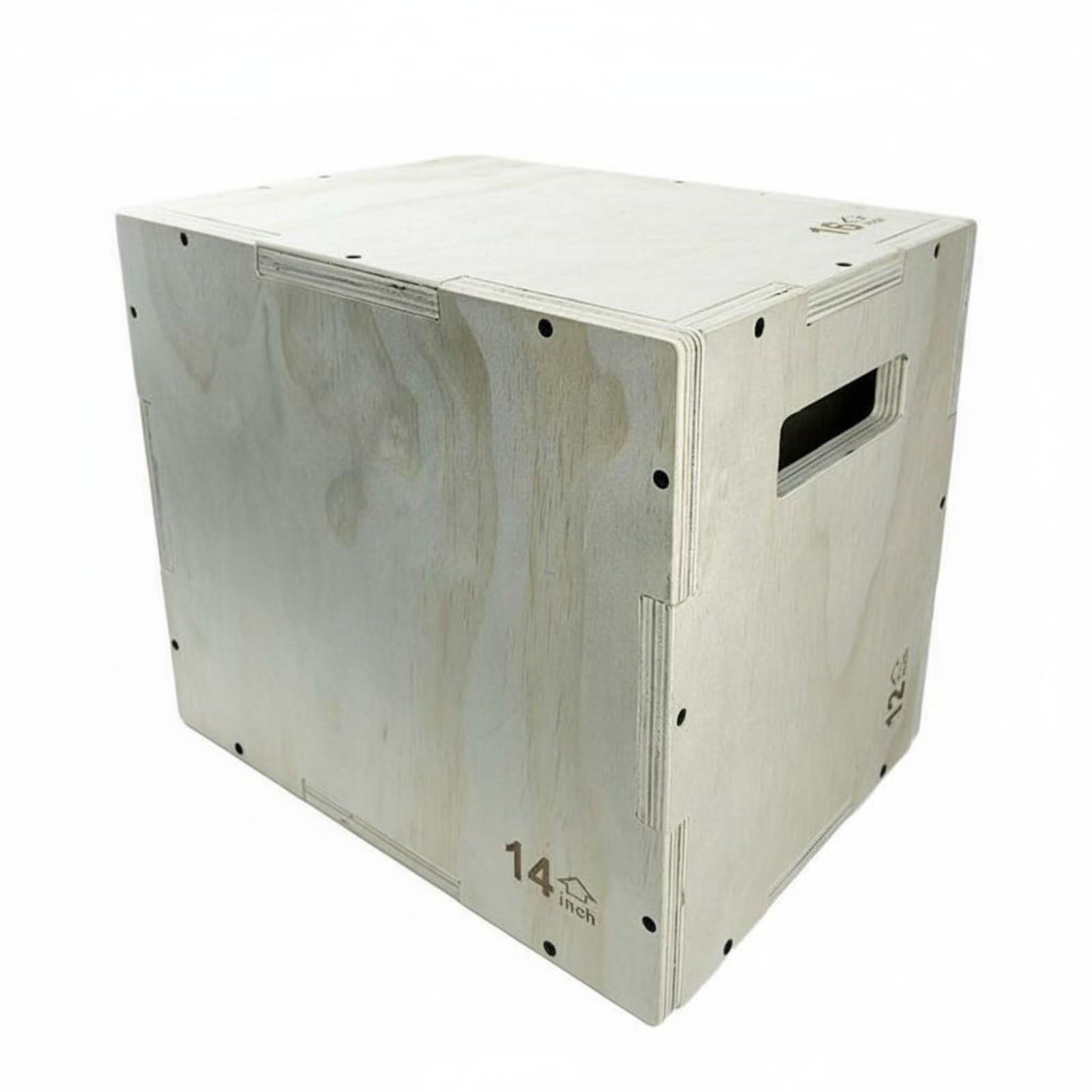 Box Pliometrico 3 Altezze Robusto Piattaforma da Salto in Legno Superficie Stabile Cubo Allenamento Legno per Atleti, Principianti, Palestra, Home Gym