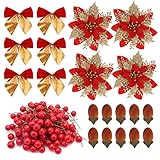 Photo Gallery 120 pezzi accessori per ghirlande di natale rami di bacche impermeabili set di decorazioni natalizie in oro e rosso ghianda di bacche artificiali per decorazioni di ghirlande di alberi di natale Photo Gallery 120 pezzi accessori per ghirlande di natale rami di bacche impermeabili set di decorazioni natalizie in oro e rosso ghianda di bacche artificiali per decorazioni di ghirlande di alberi di natale