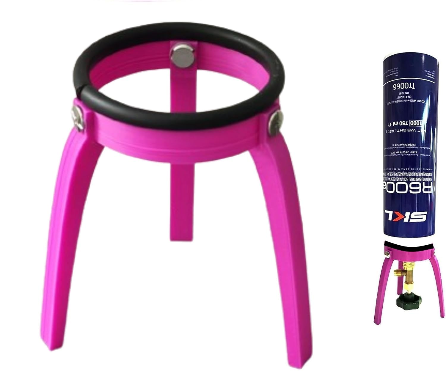 Kit reparación recarga frigorífico congelador R600a 420 gr grifo salida 1/4" M tubo válvula perforadora cobre hierro aluminio
