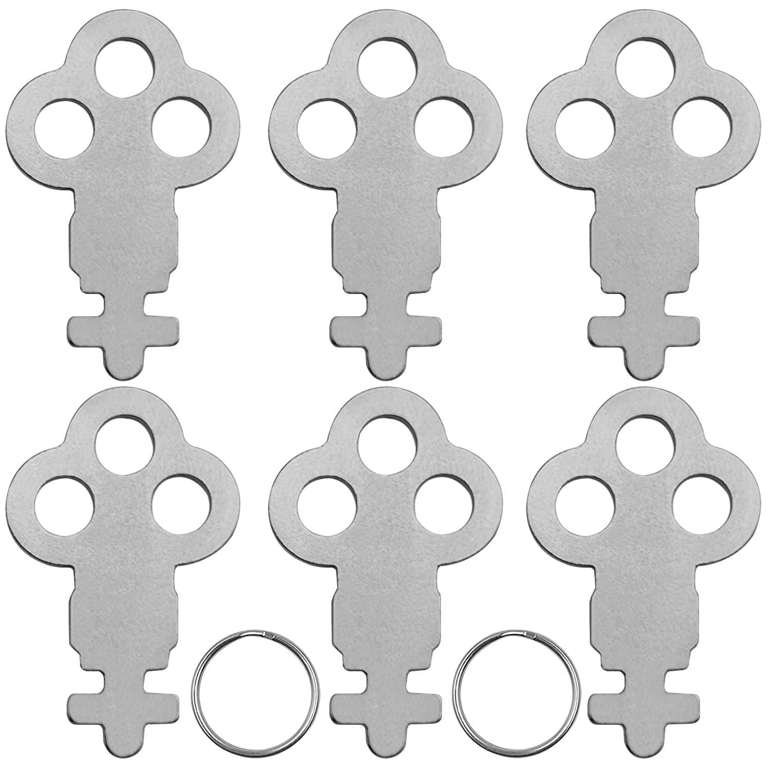 Keys for Paper Towel Dispenser, 6 Pack N13EZ Dispenser Keys with 2 Key Rings, Replacement Key Compatible with San Jamar Toilet Paper/Paper Towel Dispenser