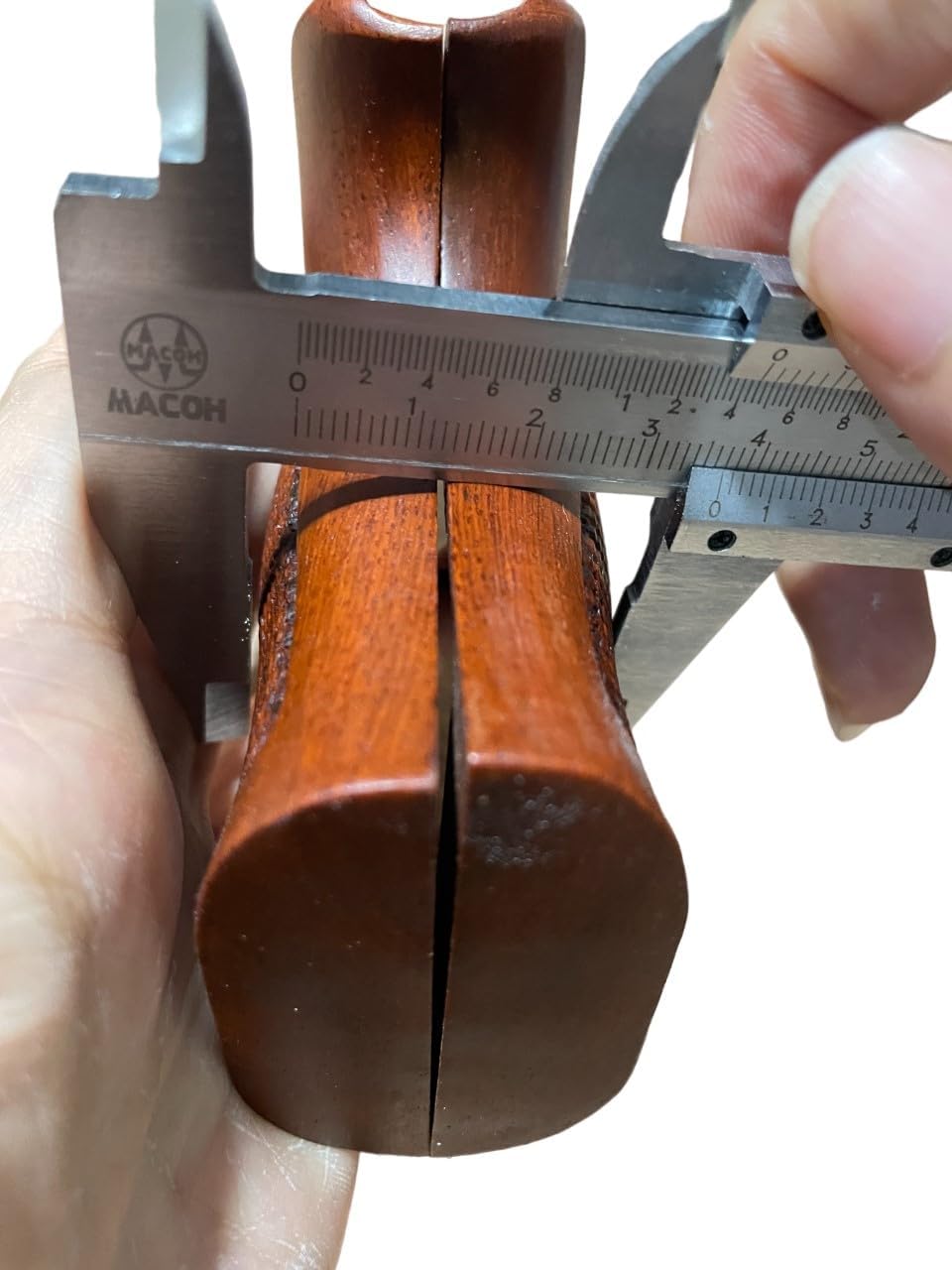 New Handmade reproductive Padauk Wood Grips Compatible with 5&W K/L Frame Round Butt, Checker Engraved, Opened Back, Thai Handmade #KR6