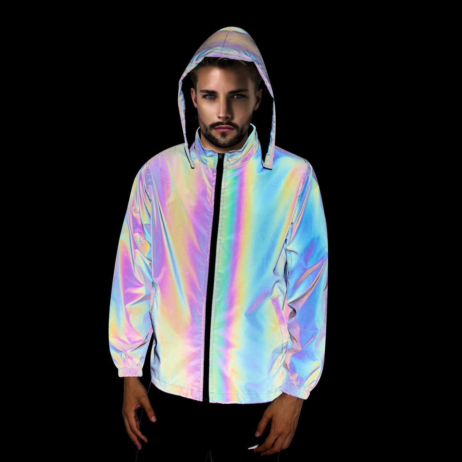 rainbow reflective coat