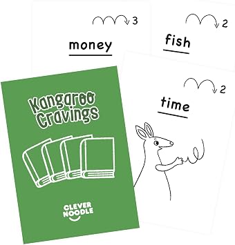Kangaroo Cravings Noun Expansion Pack - Learn to Read 100 Noun Word Cards - Fun Learning Resources & Word Game for Kids Ages 4-9 - Parent and Teacher Must Haves for Preschool, Kindergarten, 1st to 3rd