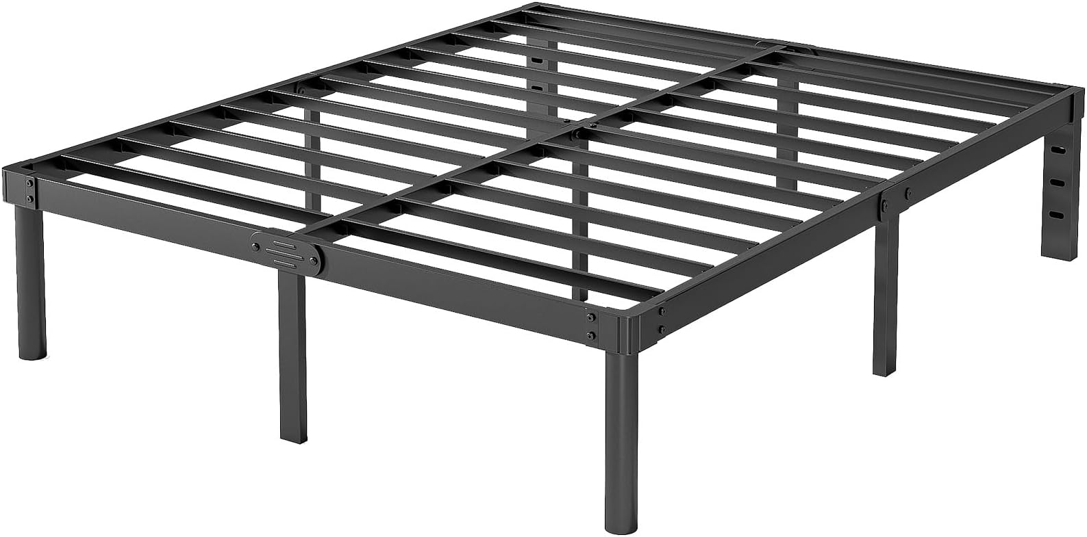 Queen Bed Frame 18 Inch Metal Bed Frame Queen Heavy Duty Platform Bed Frame Queen Size No Box Spring Needed Easy Assembly Noise Free Black 4004-18B