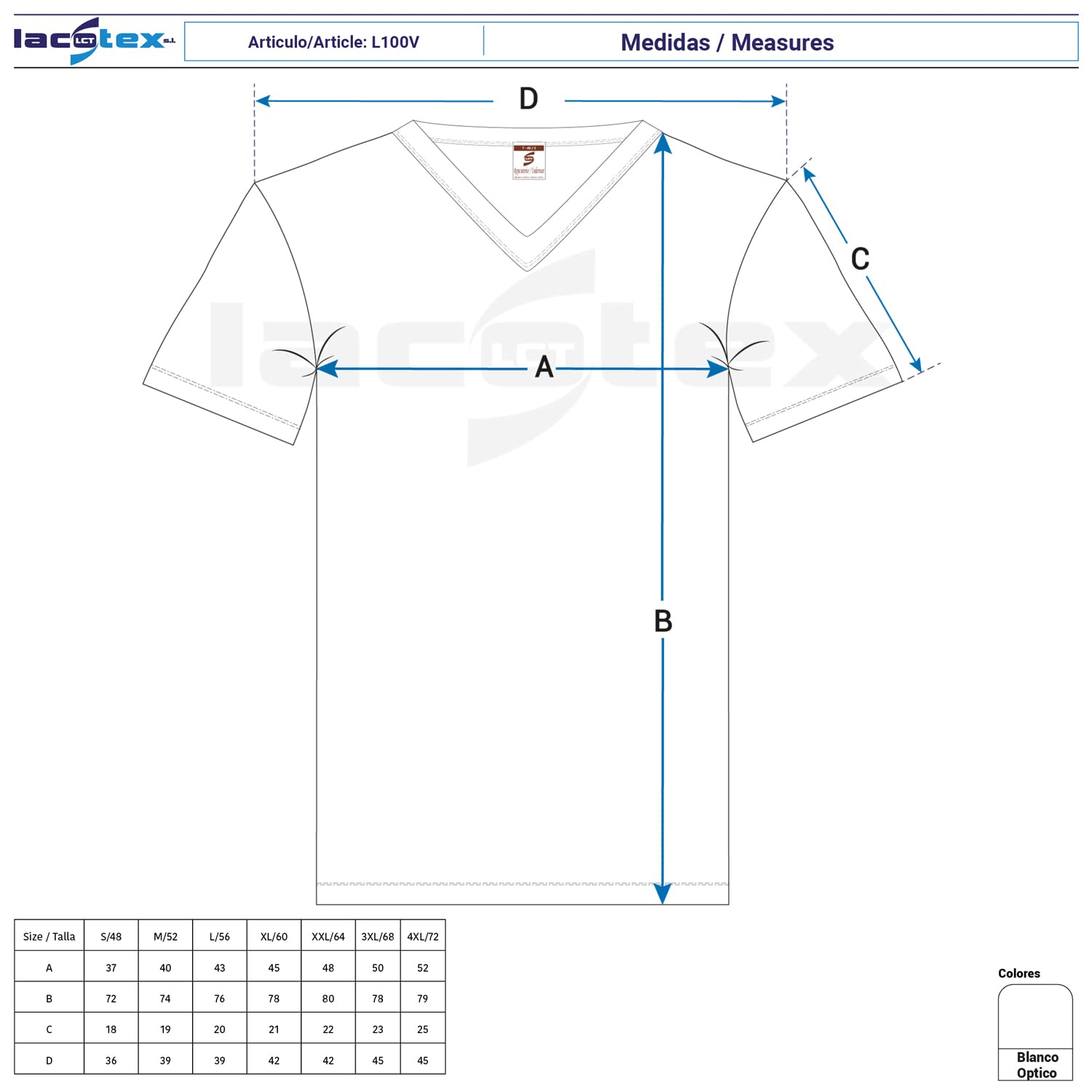 Lacotex Camiseta Interior Termal de Hombre | Camiseta Manga Corta y Cuello Pico Térmica | Confort y Protección Térmica Interior | Pack Ahorro 6 Unidades | L100V