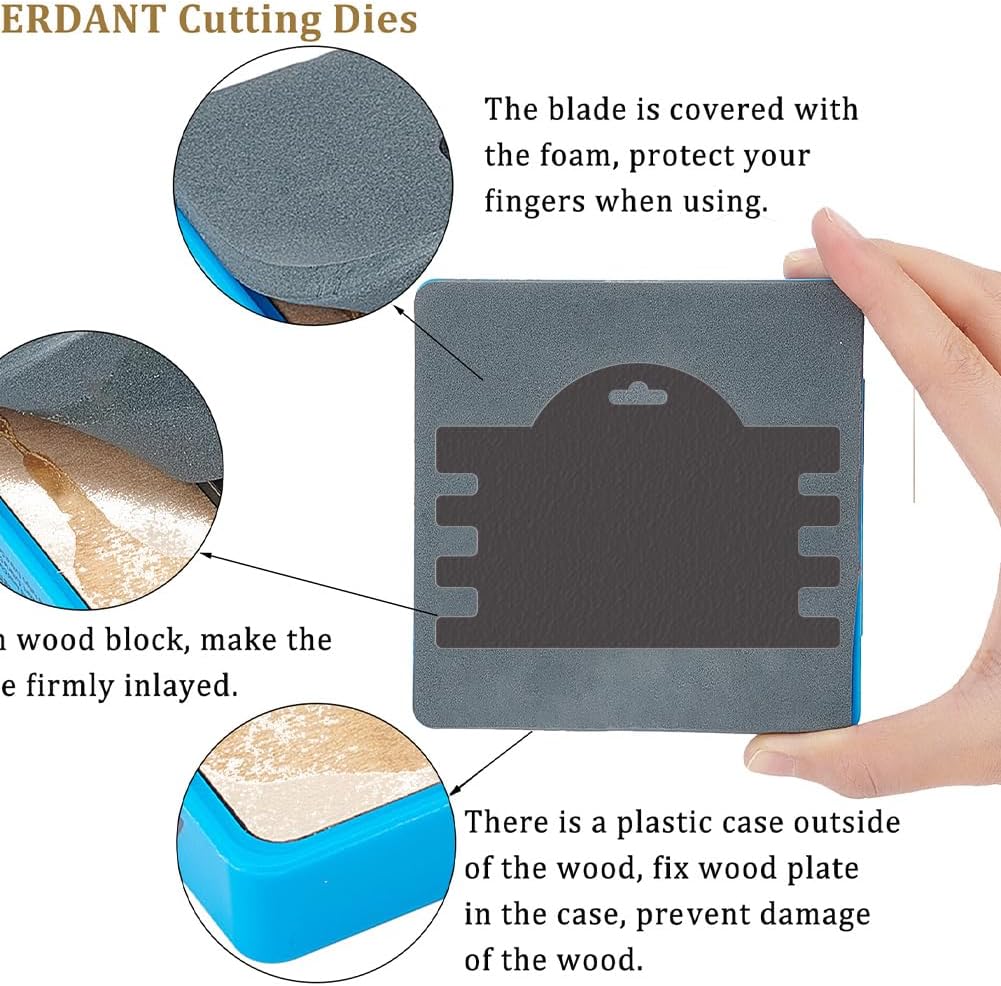 SUPERDANT Necklace Display Card Leather Die Bracelet Storage Wooden Die Cutter Leathers Cutting Dies DIY Art Crafts Leathers Dies Cutter for Men Women Leather Making for Handmade Lover Gifts