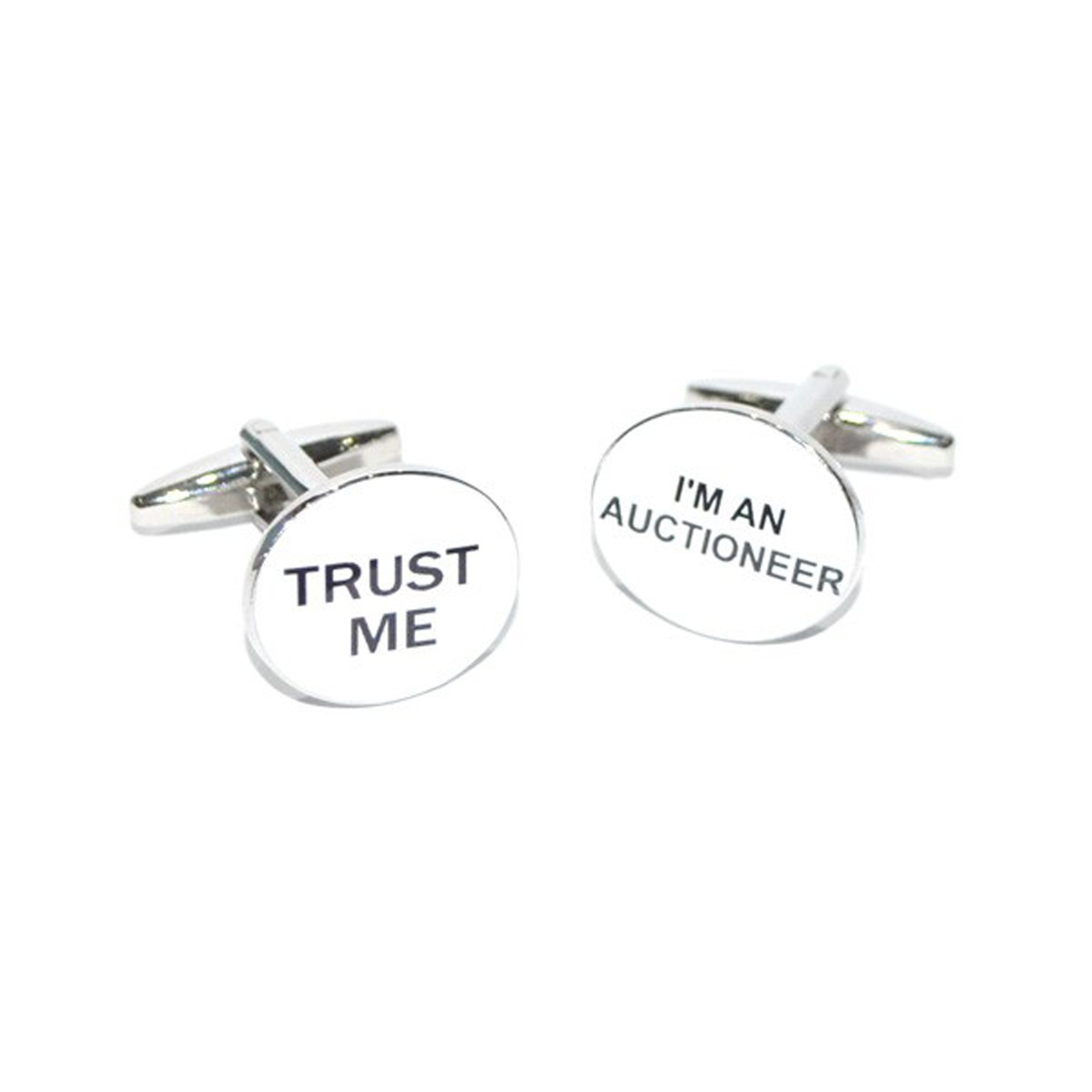 Gtr Black And White Trust Me I'm An Auctioneer Cufflinks