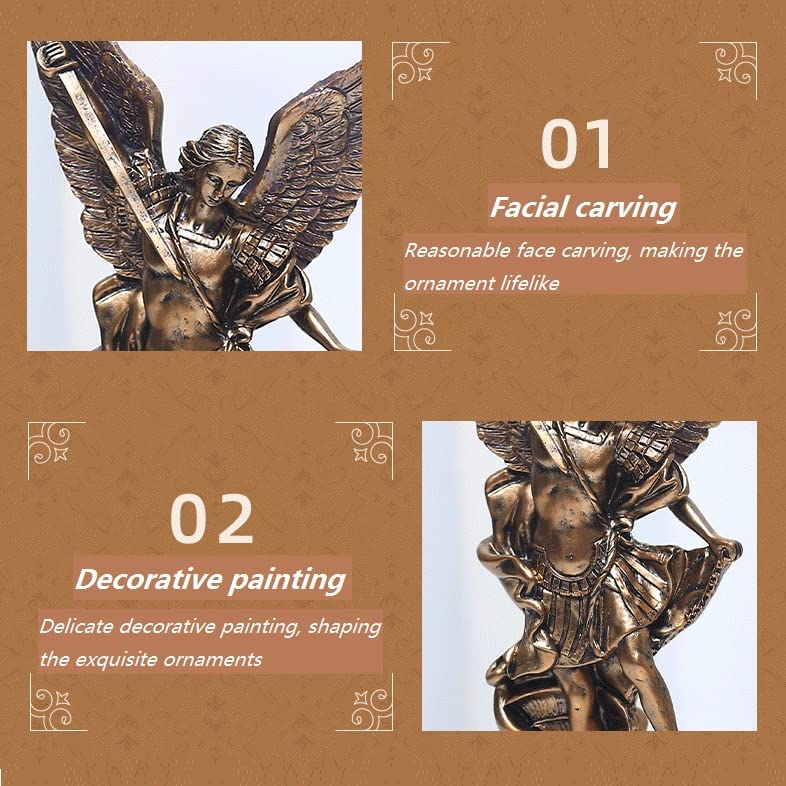 Amazon.co.jp: 樹脂聖マイケルがルシファー像を破り、大天使像樹脂大