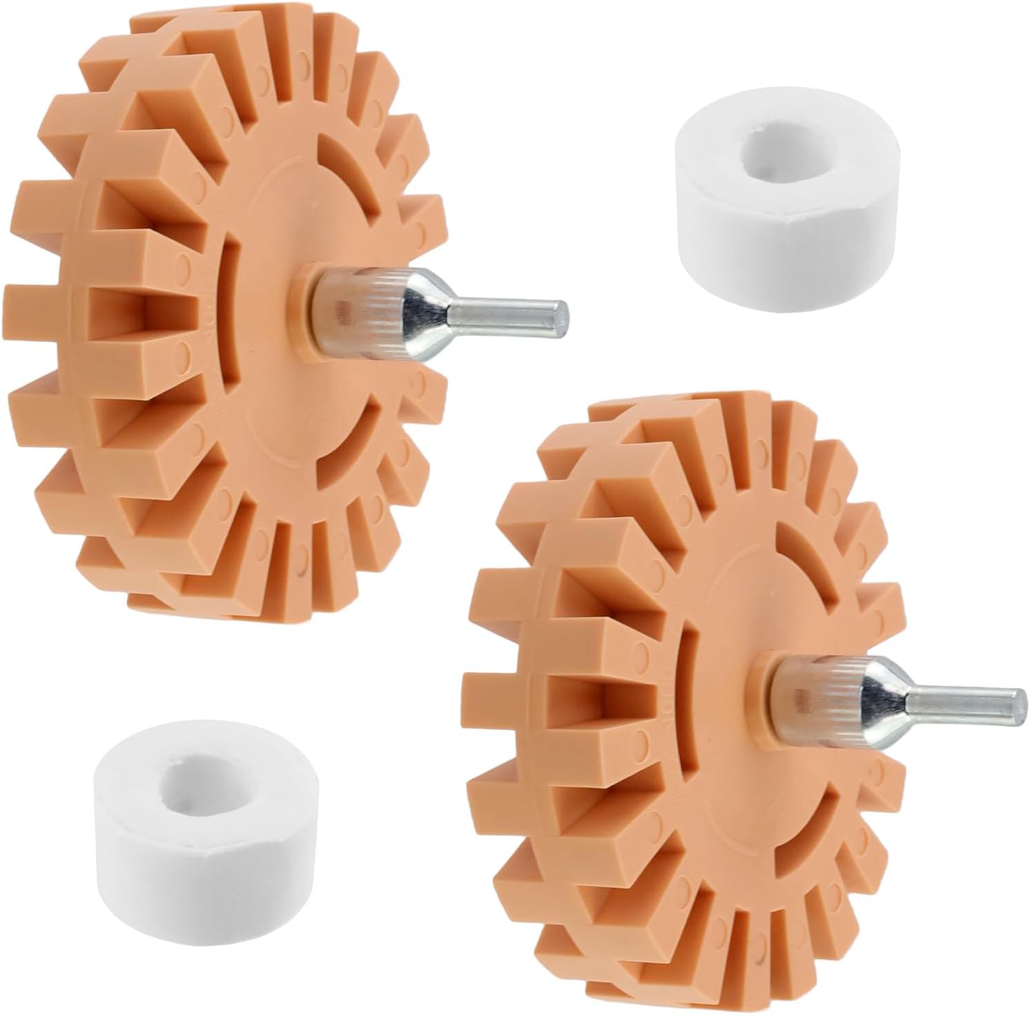 Geesatis 1Pcs Decal Remover Eraser Wheel,Rubber Power Drill Attachment Car Adhesive,Eraser Wheel Tool Set with Drill Adapter,Ideal for Adhesives, Pinstripes, and Decals Removal,4inch