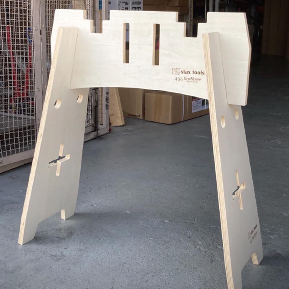 406 WoodRocks sawhorse Assembly, Durable, Compact, Outdoor Table, Work Bench, Work Table, No Tools Required (Saw Hose (1 leg))