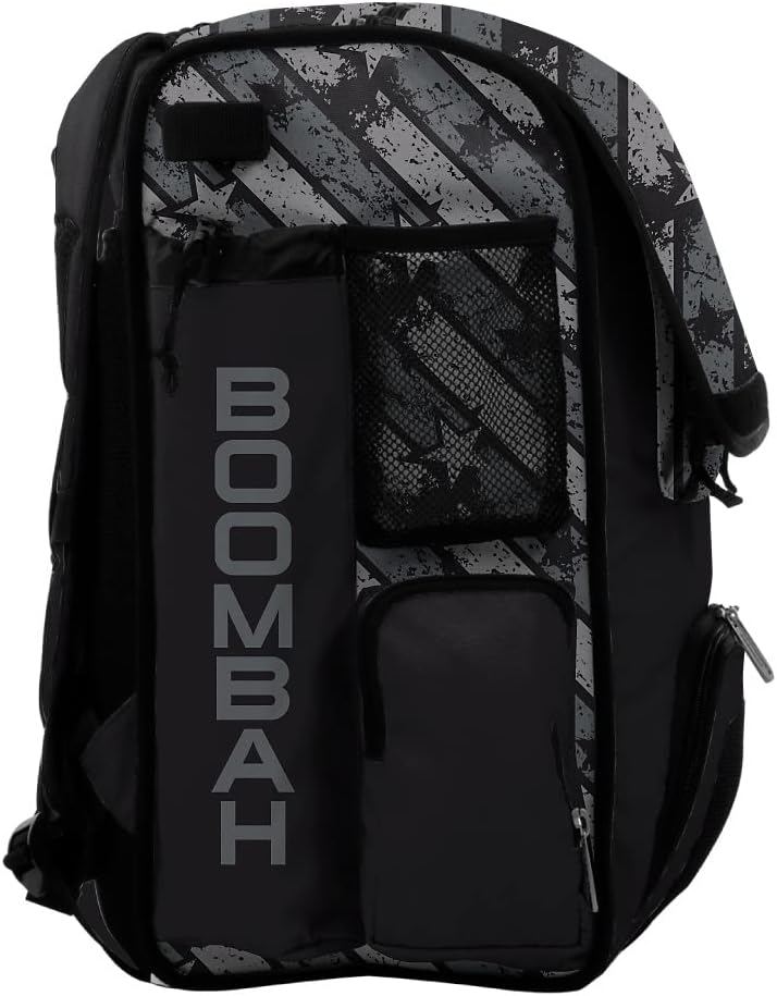 Boombah Mini Superpack Bat Pack - 8" x 12.5" x 18" - USA Freedom Black Ops Black/Charcoal