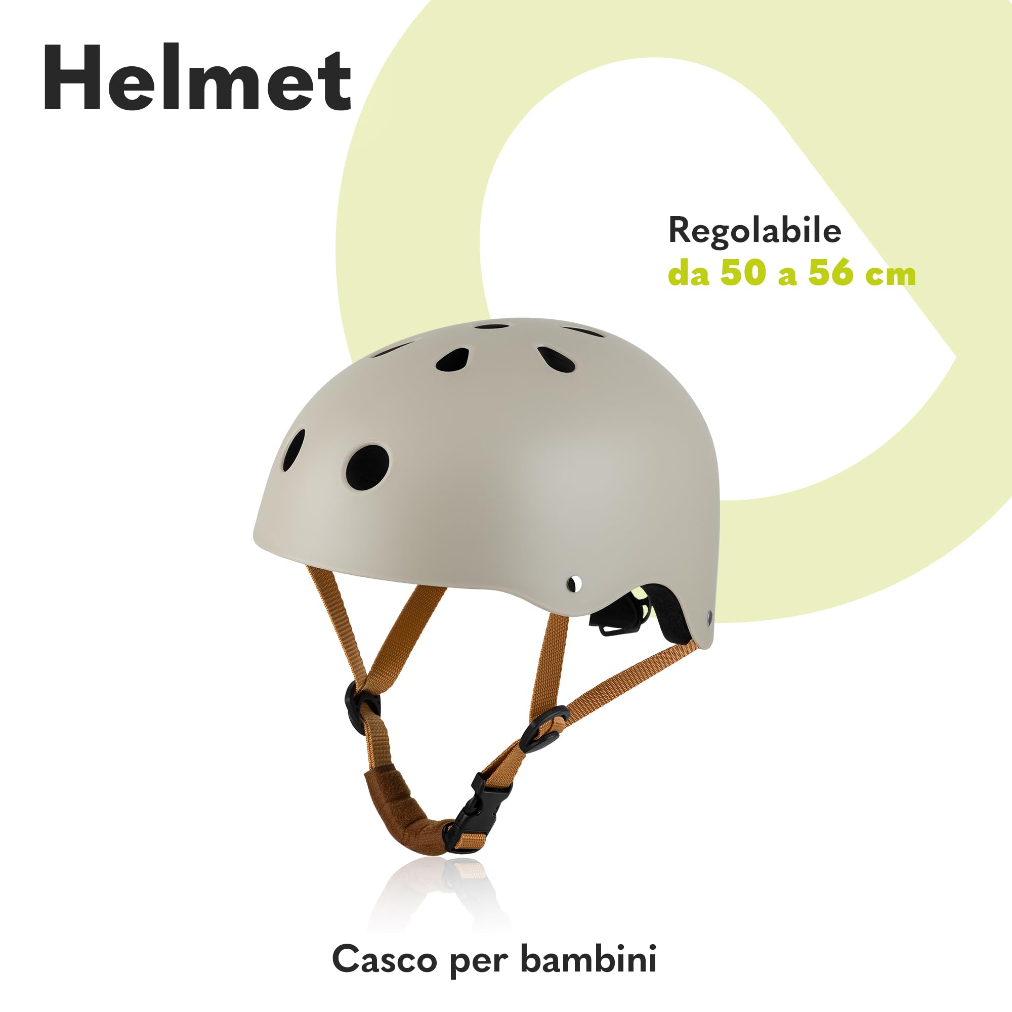 Lionelo HELMET Avventura creativa Casco Bici per Bambini Taglia S Regolabile 50-56 cm Ventilato Decorazione Personalizzabile, ABS & EPS Certificato Intertek Sicurezza e Stile per Piccoli Esploratori
