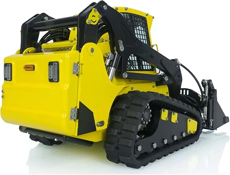 wheelfun RC Hydraulic Crawler Skid-Steer Loader 1/14 Aoue-Lt5 Metal RTR Model Lights Sound Painted Hobby Grade Model for Adult Hobby Lemon Yellow Black