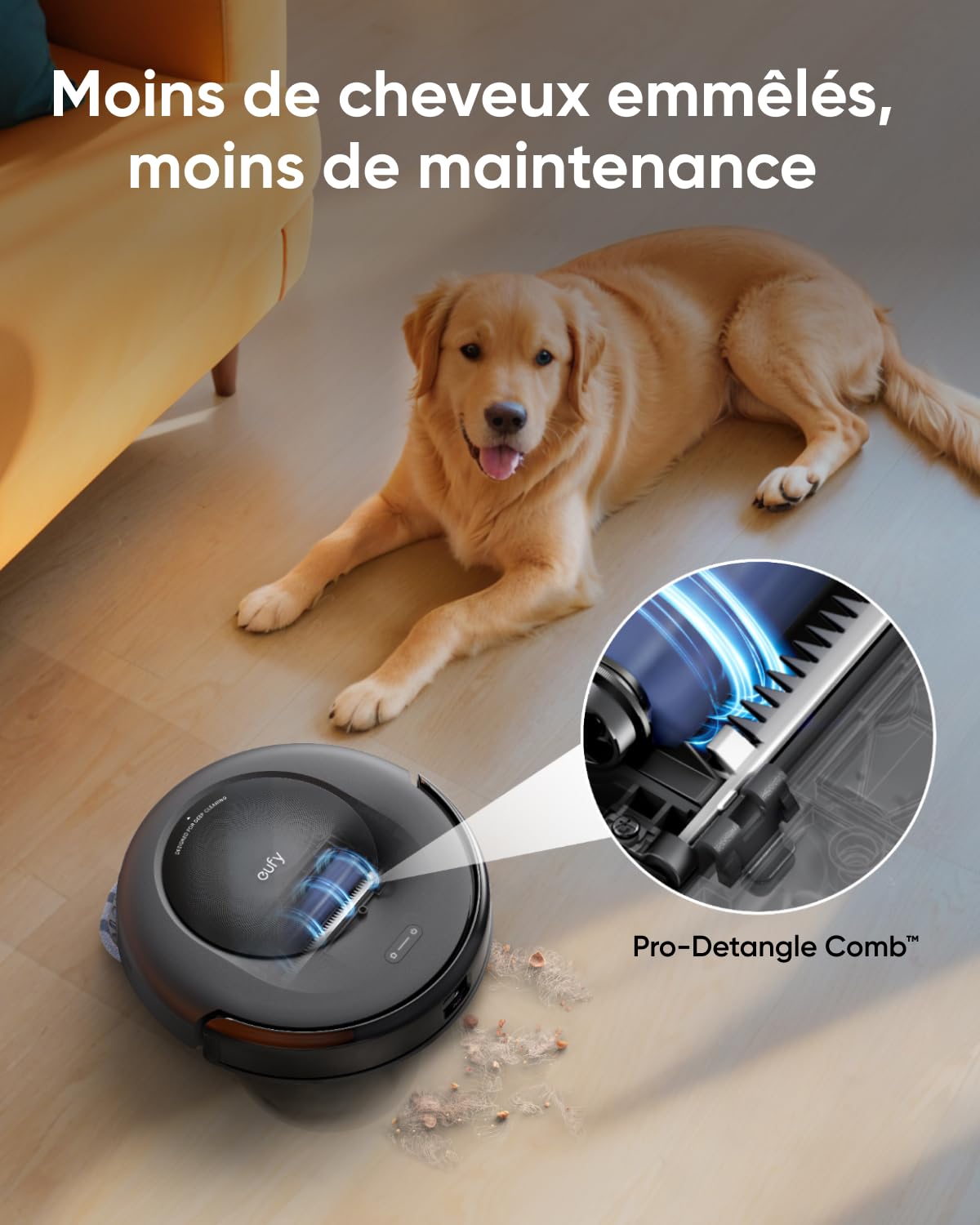 eufy robot aspirapolvere lavapavimenti con mappatura Omni C20 con stazione tutto in uno, svuotamento auto, lavaggio e asciugatura auto, 8,5 cm, design ultra piatto, 7.000Pa (Ricondizionato)