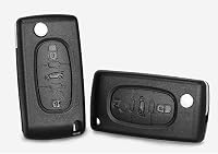 ENERGY 01 Autókulcs Ház Citroen C2-C8 és Peugeot 207-5008 Modellekhez - 3 Gombos Távirányító Tok - Kompatibilis Fiat Ulysse Járművekkel 9