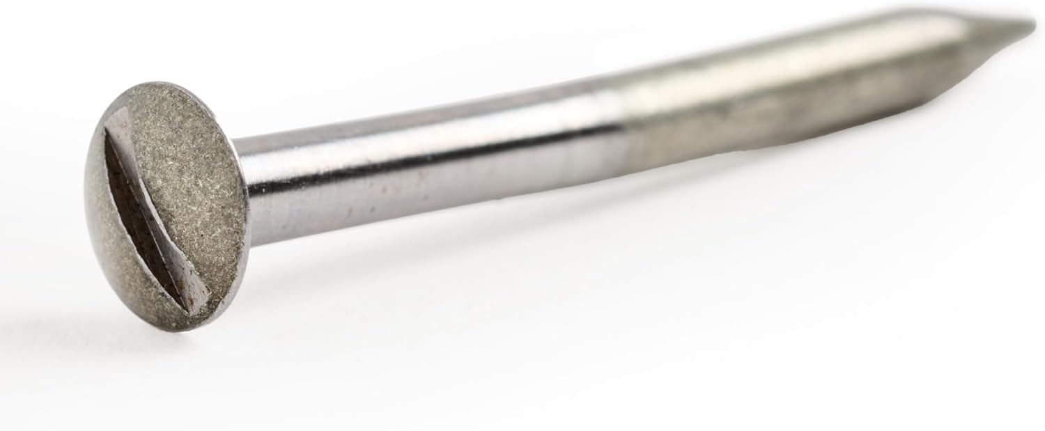 Pinewood Pro Official Pine Derby Bent Axle | 1.5 Degree Bend with Convenient, Easy Turn Screw Driver Slot for Derby Cars | Polished, de-burred and pre-Bent Steering axle