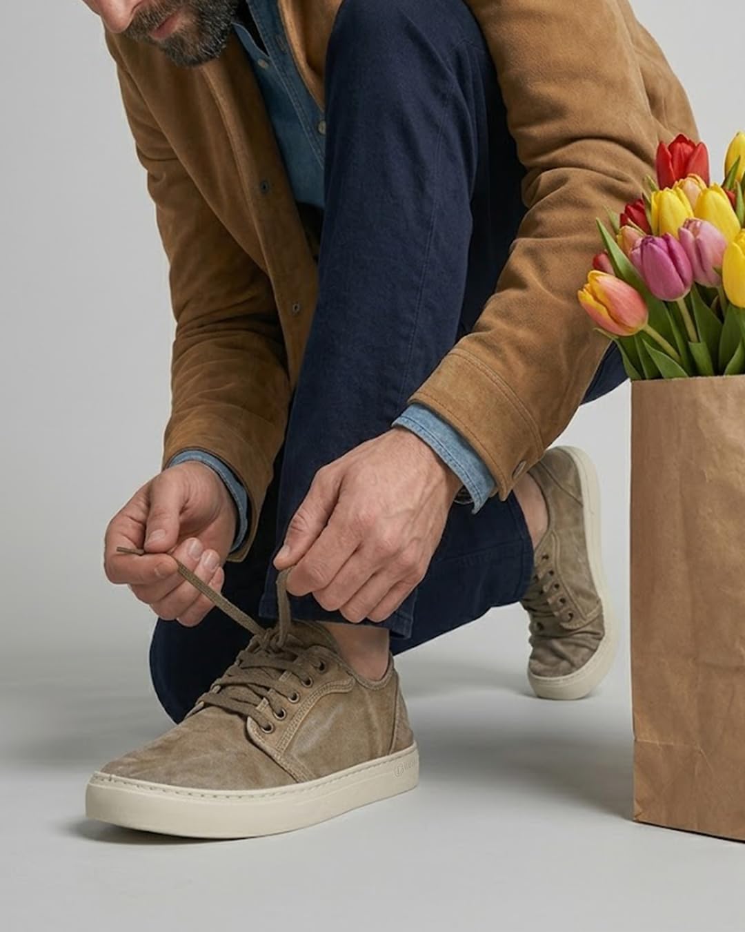 Natural World Eco 6602E Herren Sneaker aus Bio-Baumwolle, Canvas Schuhe | Leichte und atmungsaktive Herren Sommerschuhe für Alltag und Freizeit