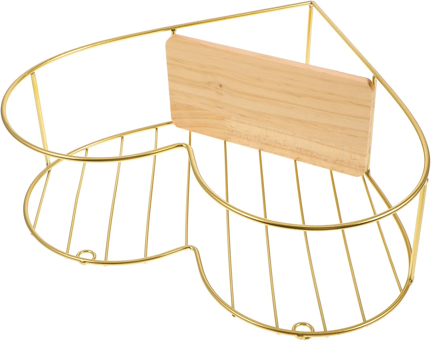 COHEALI Nordic Style Heart-Shaped Iron Wall Shelf with Base Modern Wall Decor Rack for Bedroom Practical Storage for Small Items Like Plants Toiletries Cozy and Compact Design