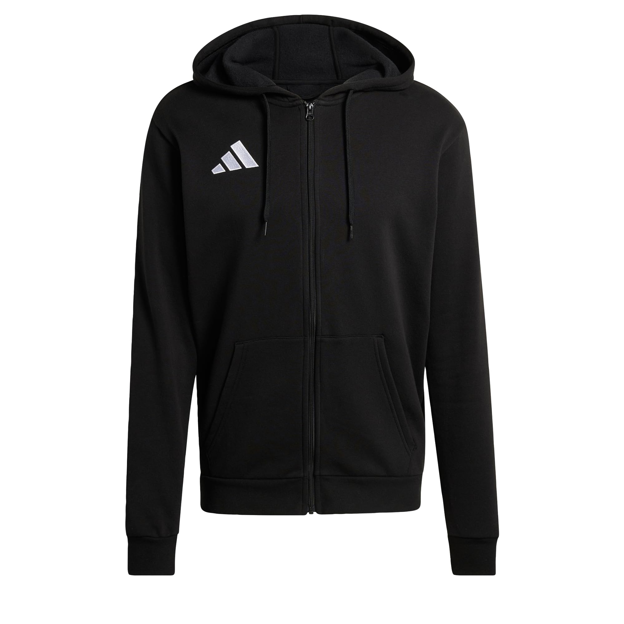adidas Men's Entrada26 Full Zip Hoodie Sweatshirt, black/white, XL Extra Tall