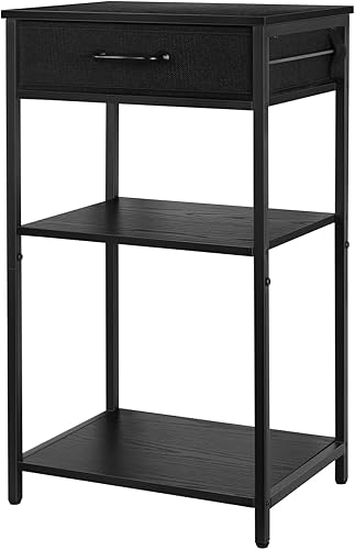 Miniatura 2 de Soporte de impresora para oficina en casa, soporte de impresora pequeño de 3 niveles con cajón de almacenamiento, estante de escritorio