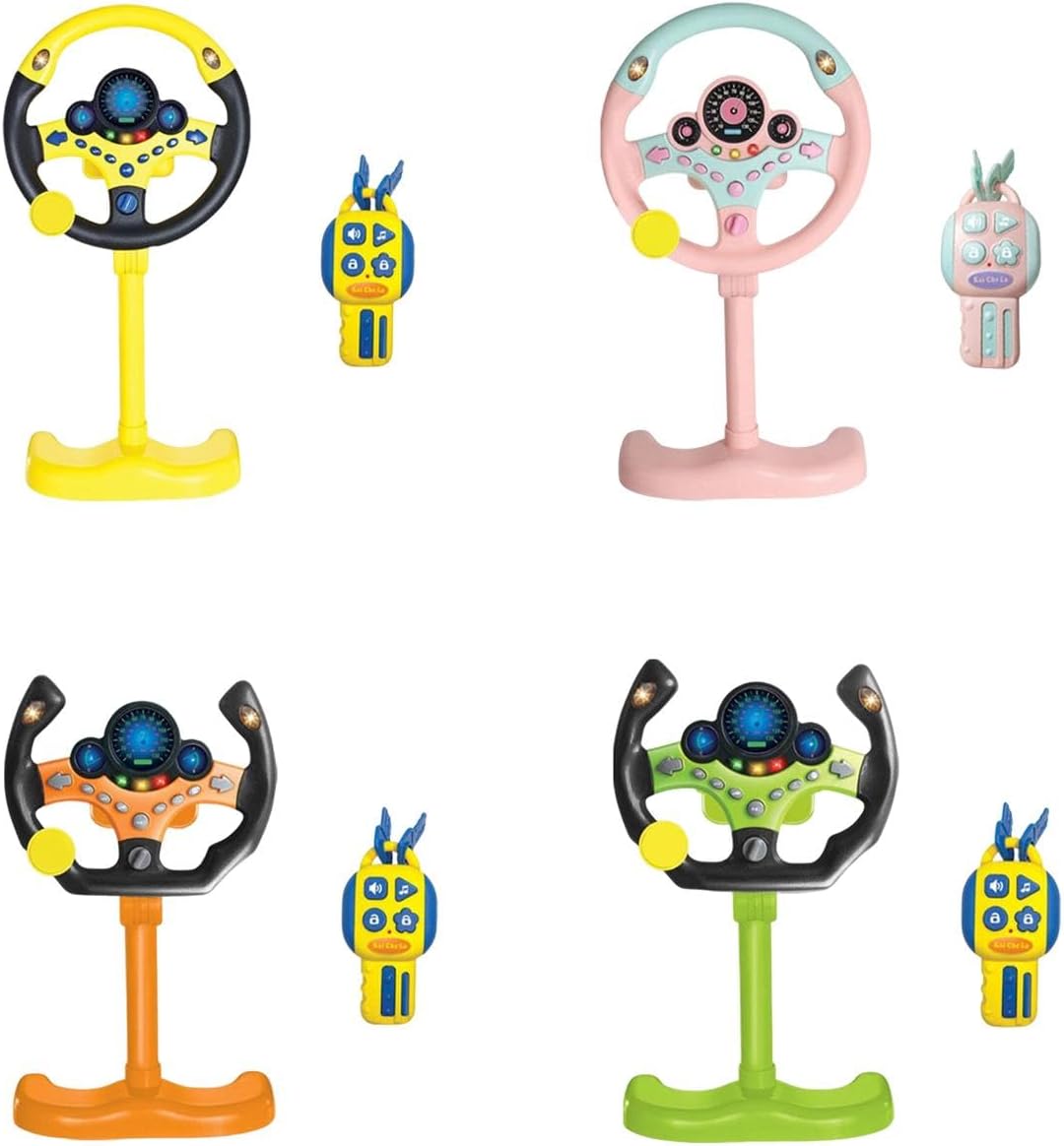 Steering Wheel Pretend Driving Toys Electric Toys for Children Toddlers Baby Yellow|Toys & Hobbies | Diecast & Toy Vehicles | Cars, Trucks & Vans | Contemporary Manufacture