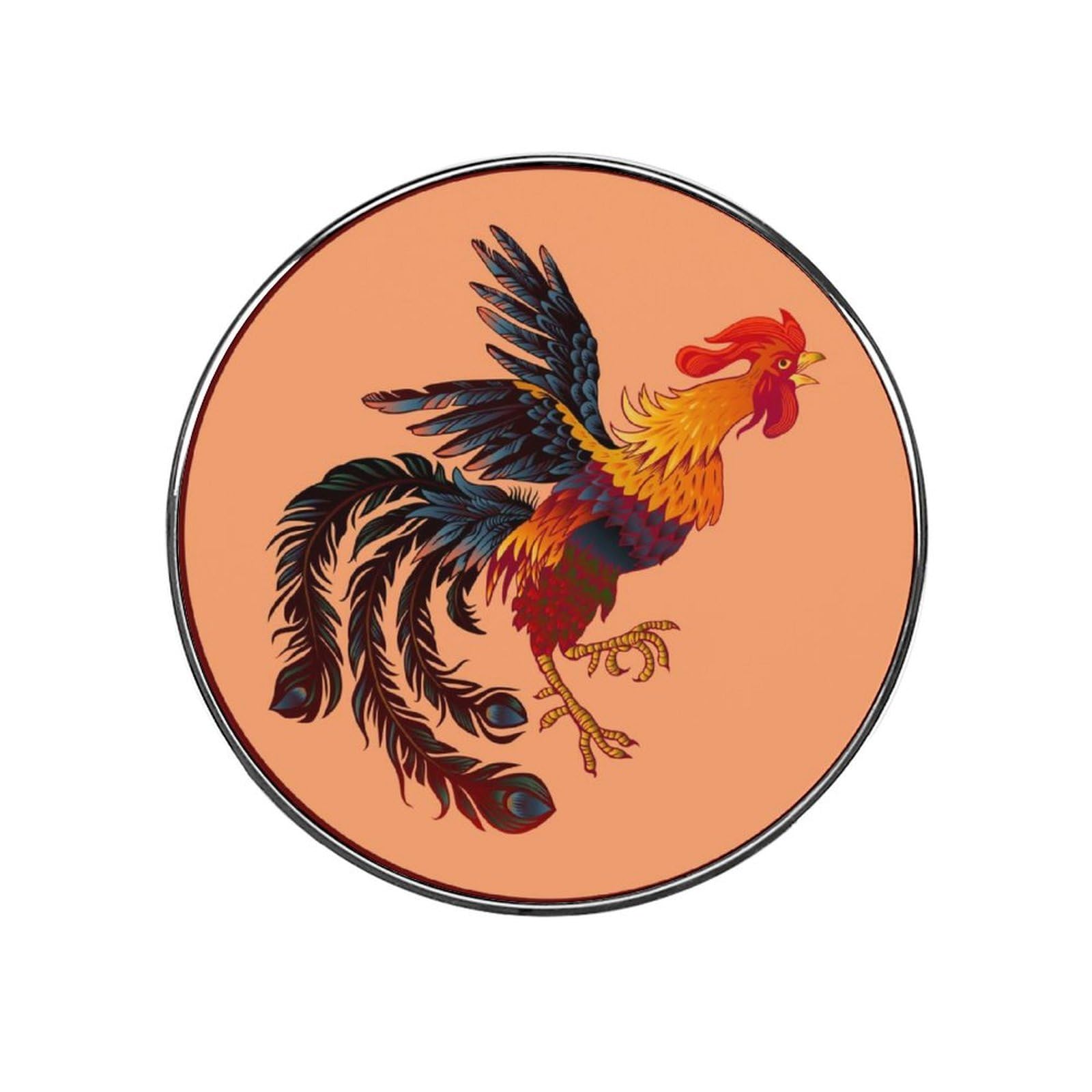 Rooster Alloy Fridge Magnet For Office Cabinet Refrigerator Whiteboard Photo