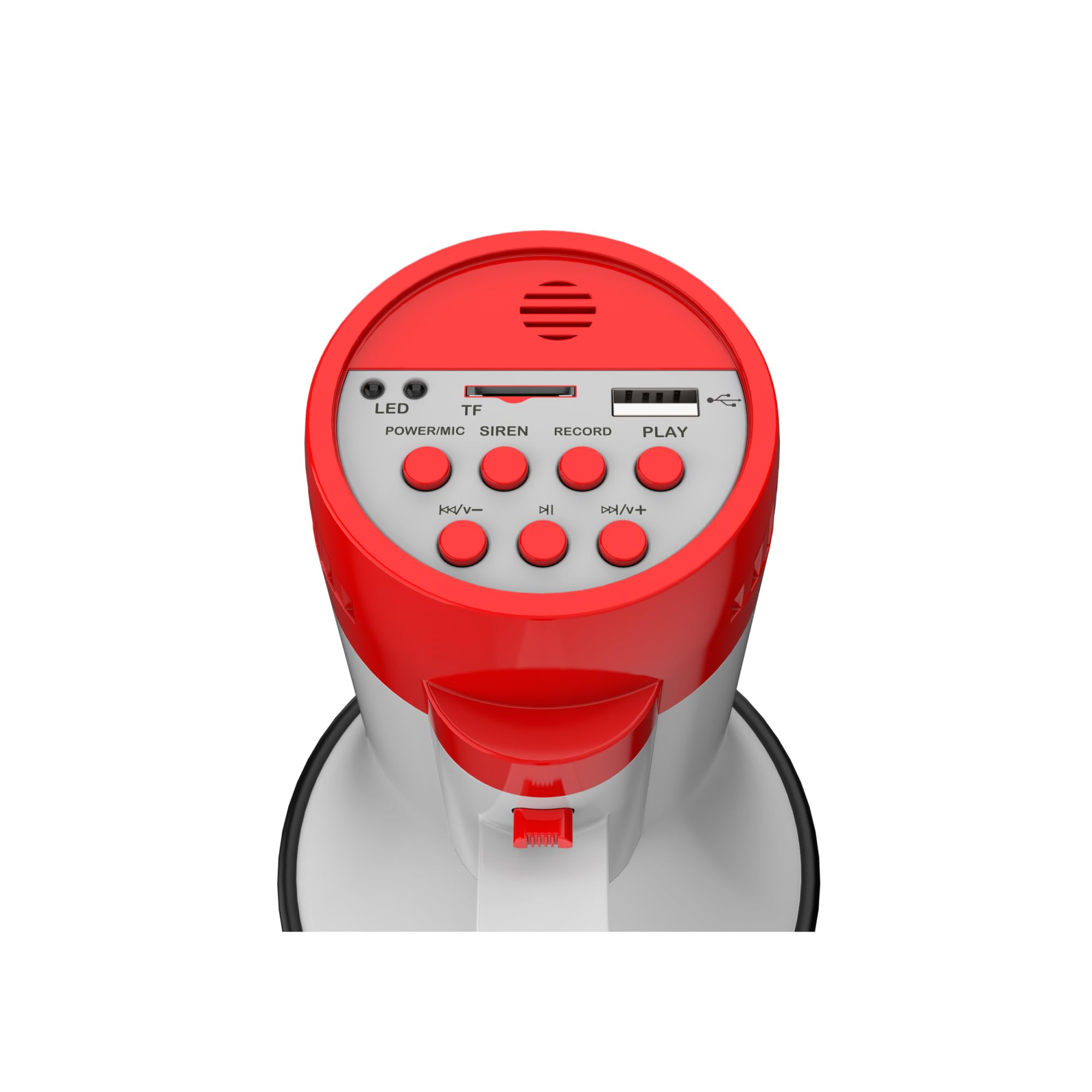 Audibax Denton 10 - Megafono ergonomico da 10 W - Riproduzione MP3 - Registrazione vocale - Batteria ricaricabile - Fuzione della Sirena
