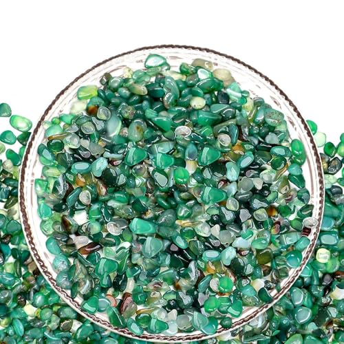 Halatool 2.2LB Natural Green Agate Stones for...