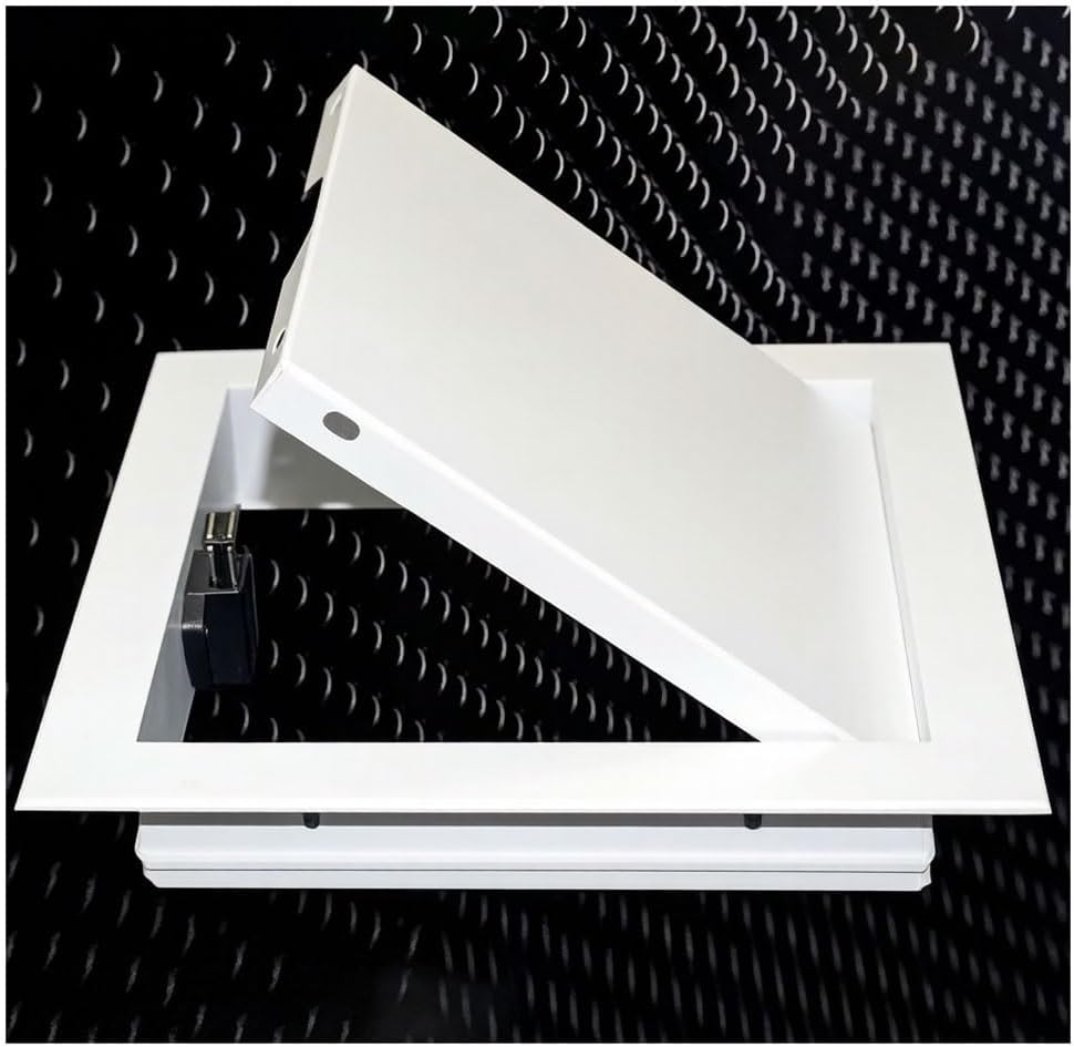 Commercial Aluminum Alloy Recessed Inspection Cover for Ceiling/Drywall, Concealed Attic Fire Rated Access Panel Door Wiring Wall Hole Cover for Plumbing Bathroom(34.5x34.5cm/13.6x13.6)