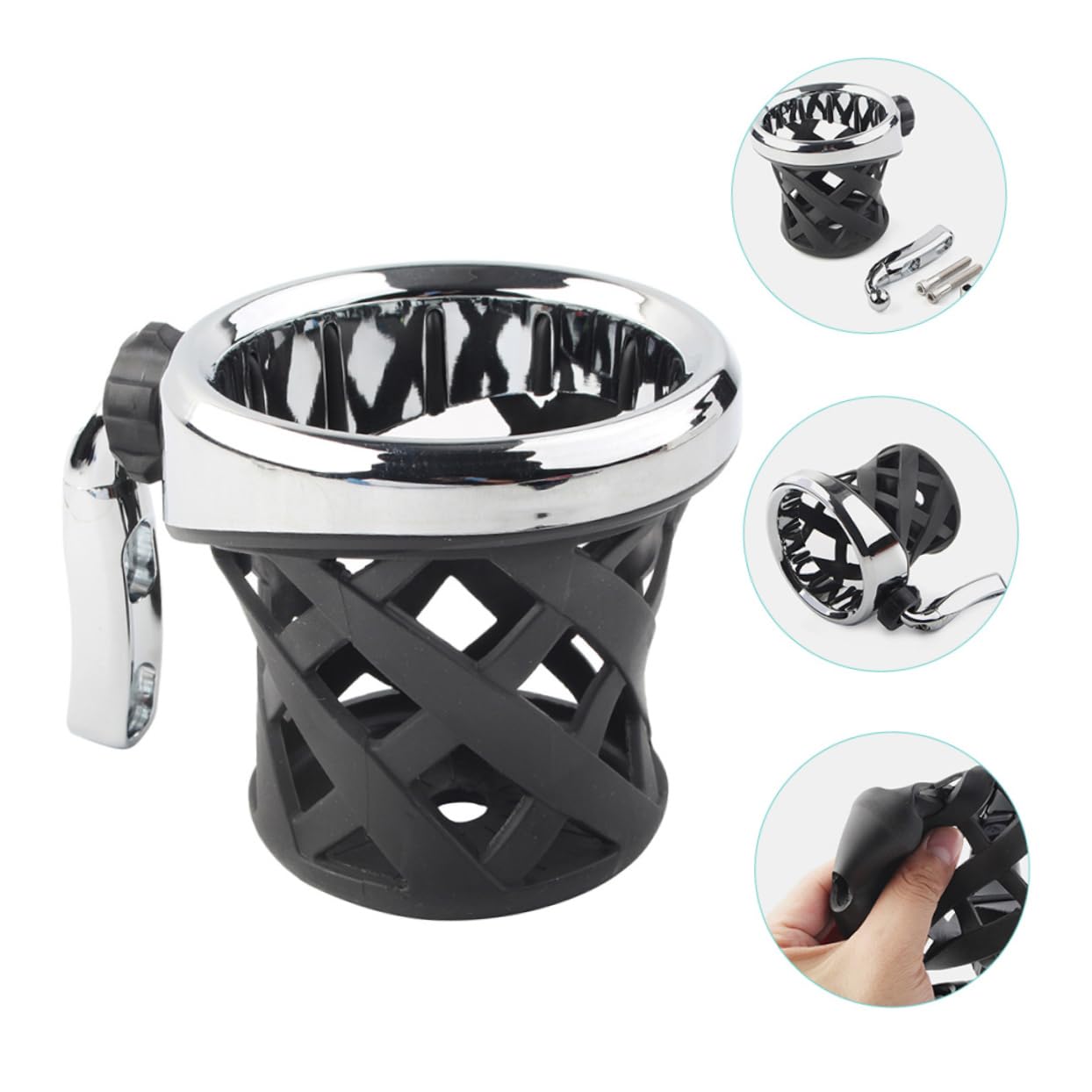 GLEAVI Porte-gobelet en Maille pour Guidon de Porte-gobelet pour Poussette Porte-gobelet Porte-gobelet pour perchoir réaménager Accessoires Perche gl1800 Aluminium