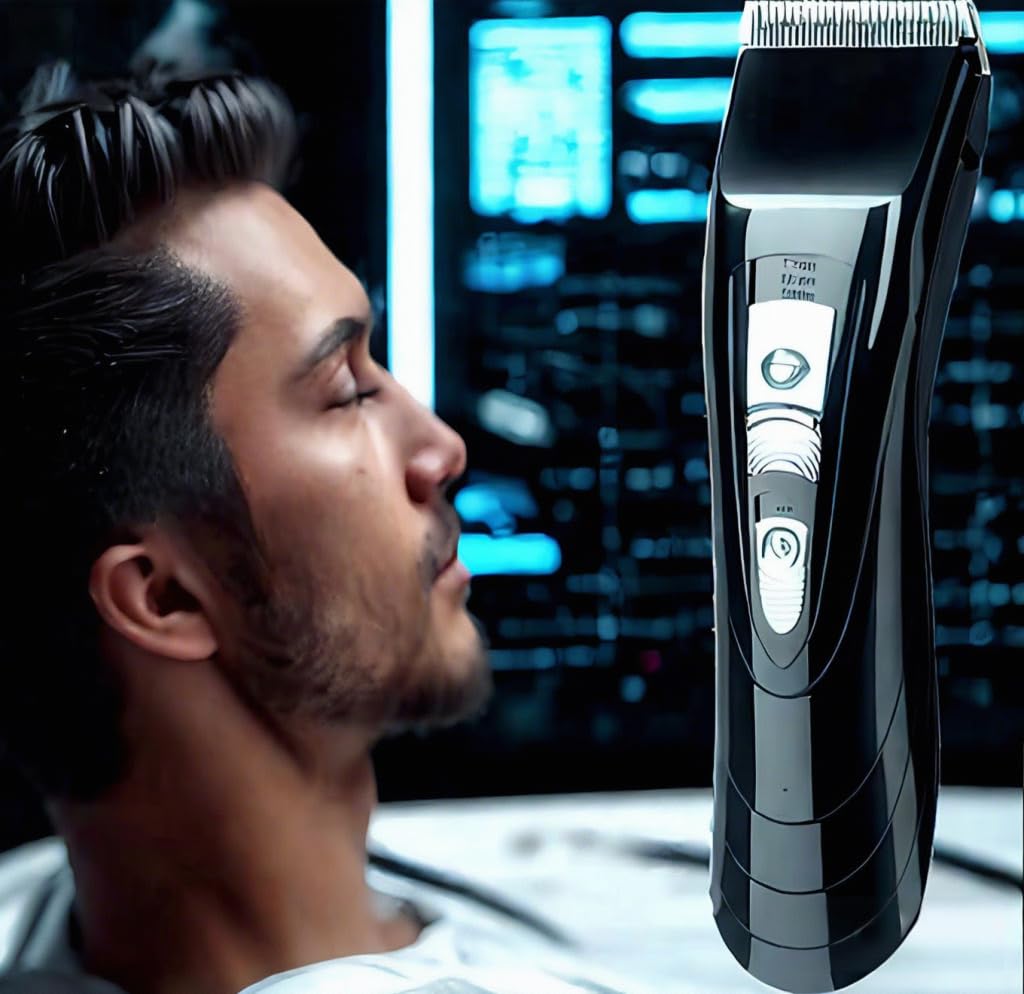 Cortadora de pelo recargable inalámbrica para hombres, mujeres y niños, hoja ajustable de 4 posiciones, recortadora de barba, kit profesional de corte de pelo para el hogar con estuche de 9