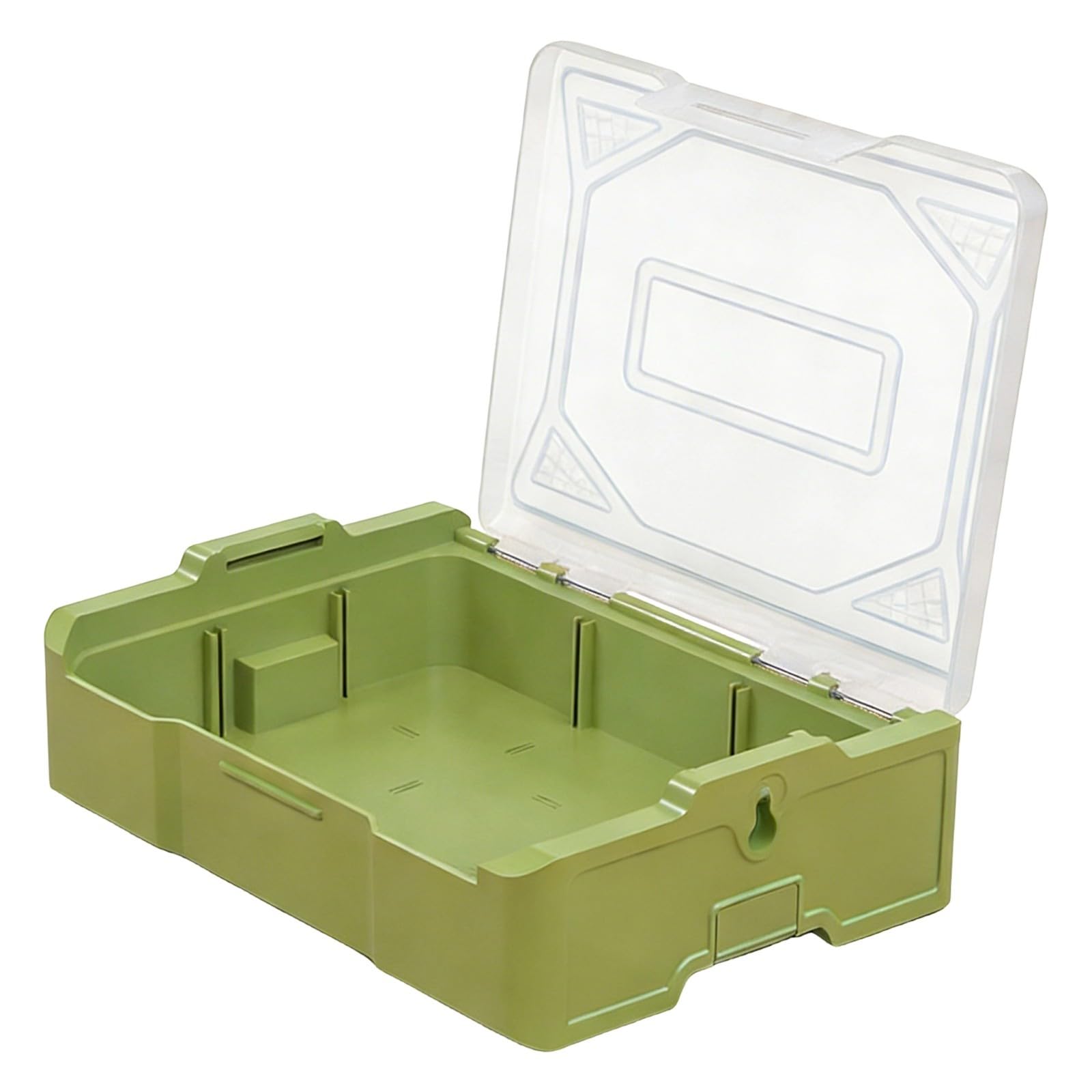 Easy Stackable Bin for Parts Organization Nestable Box and Removable Dividers Stackable Container with Lid