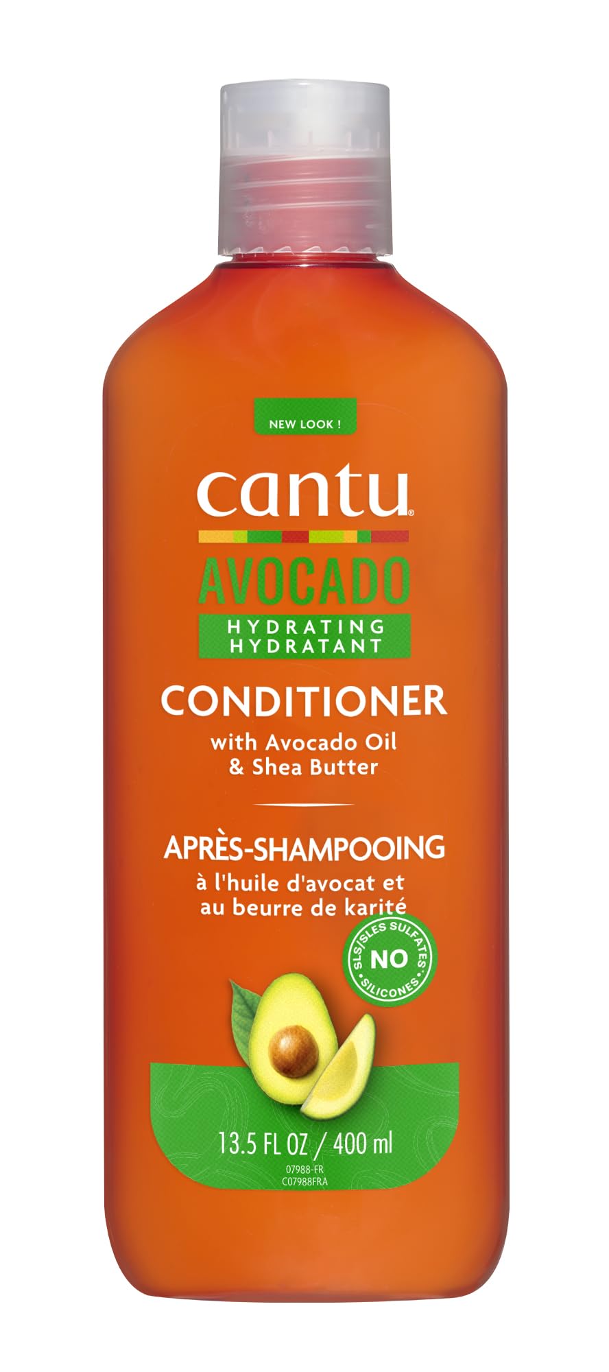 Cantu Avocado Sulfate Free Cream Conditioner with Avocado Oil & Shea Butter, 13.5 Fl Oz (400ml)
