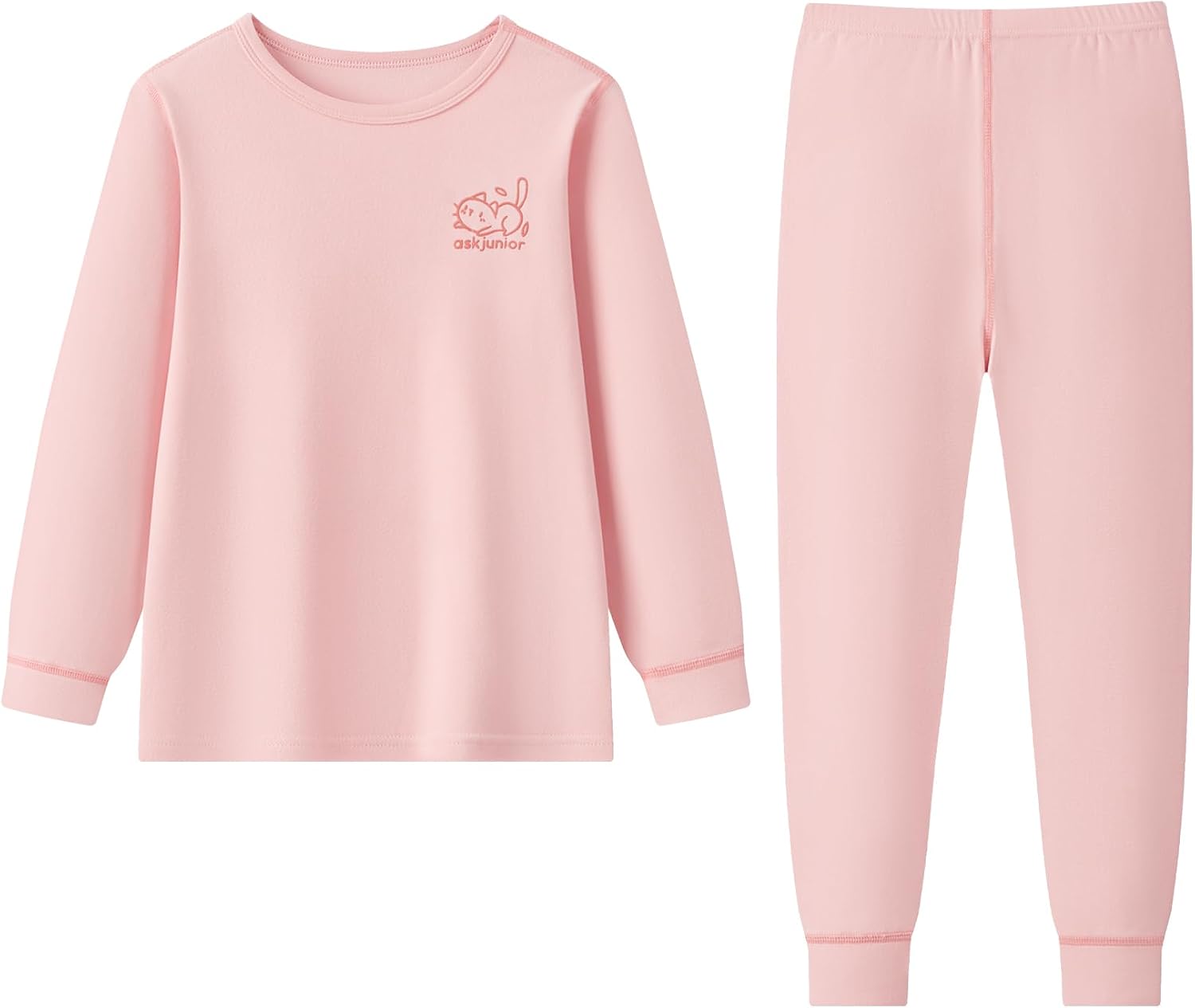 Girls Lightweight Thermal Underwear Set, Kids Athletic Base Layer Compression Long Johns for Active Youth Size 7-14 Years