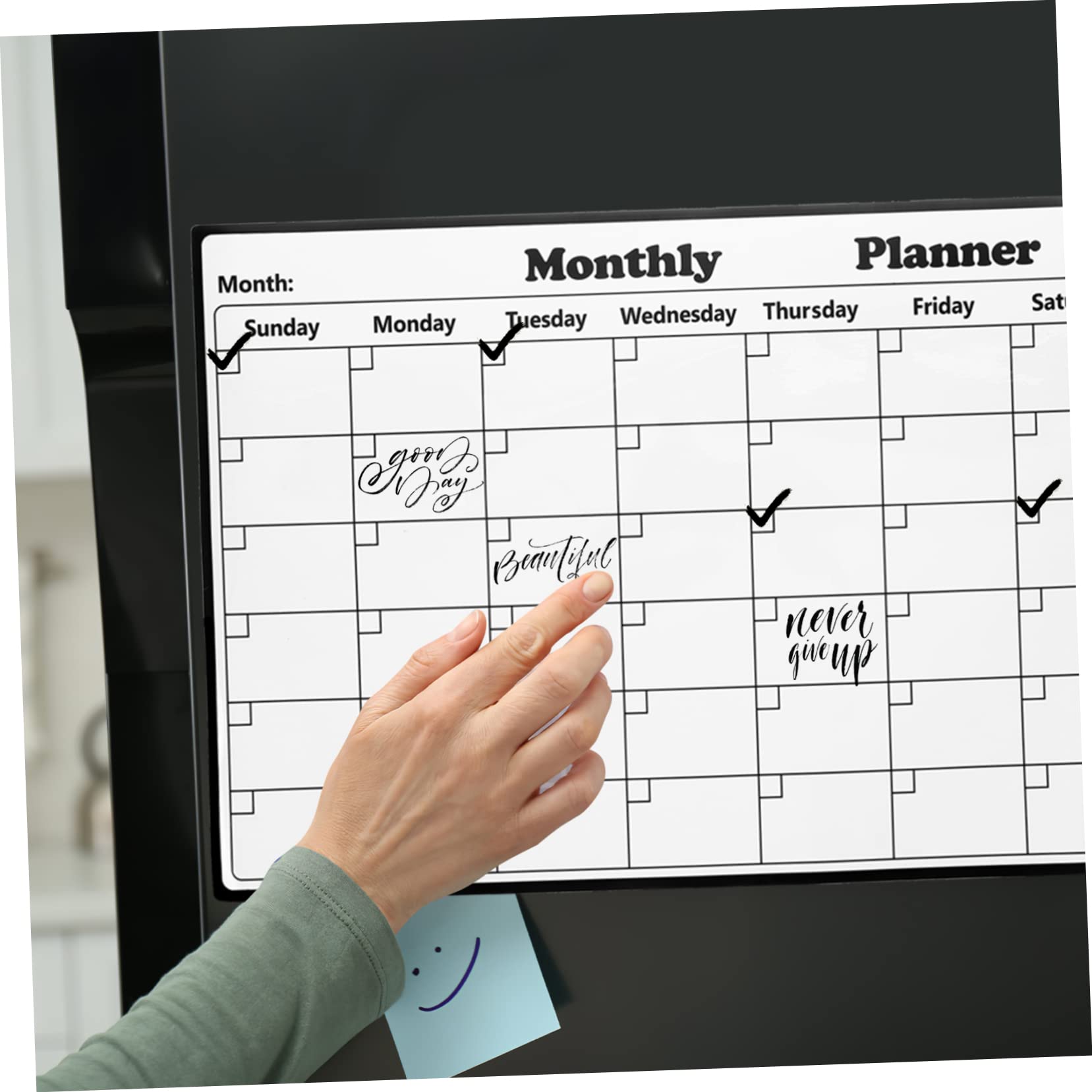 Tofficu 2stücke Magnetisches Kühlschrankkalender-whiteboard Abwischbarer Planer Für Termine Und Notizen Format Praktisch Und Wiederverwendbar Für Familienorganisation Und