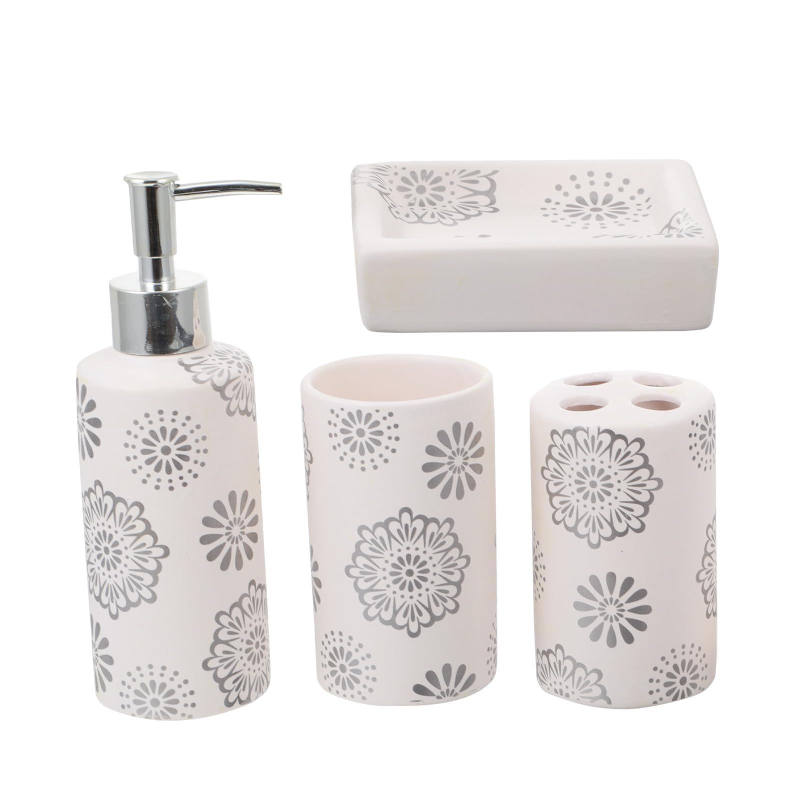 Accesorios de baño de cerámica para organizar el lavabo de forma elegante