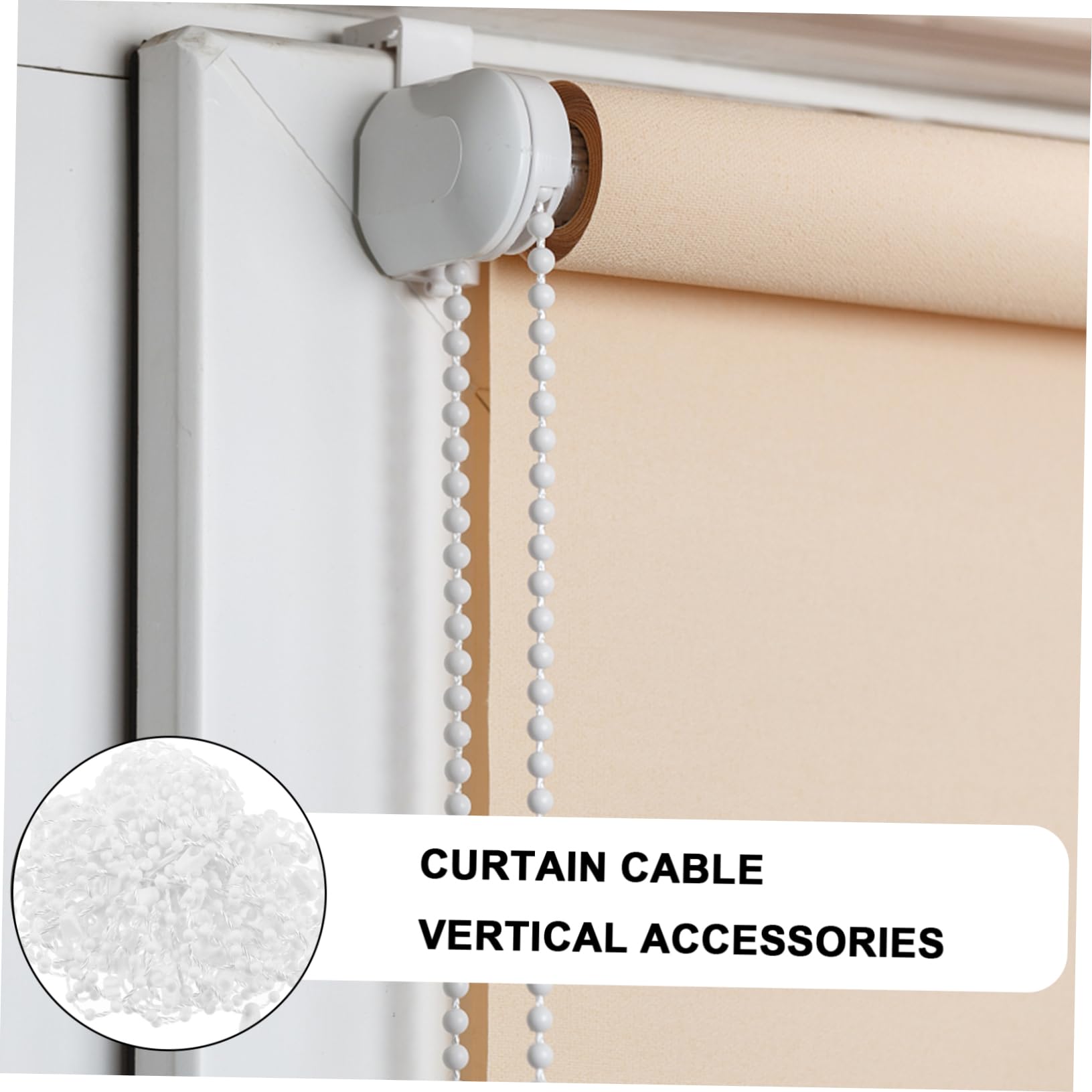 Cabilock Blind Bottom Chain 89mm Vertical Blind Accessory 10m Beaded Chain Cord