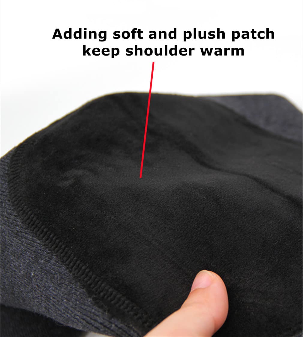 Shoulder Support Brace Warm Shoulder Protection Elastic Wool Shoulder Pad Stability Brace Adjustable Shoulder Warp Sleeve Protector for Pain Relief Injury Recovery Compression Arthritis Chronic Unisex - Image 5