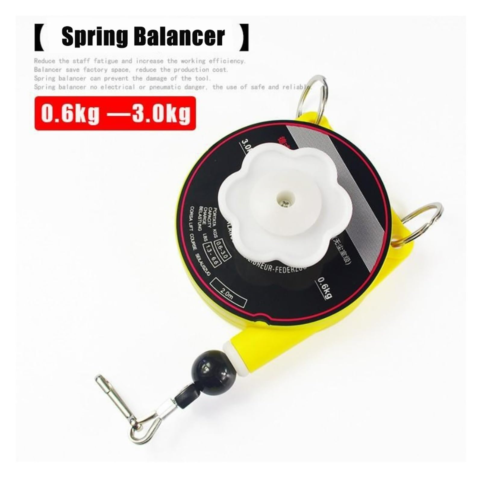 Equilibrador de resortes Equilibrador de Resorte retráctil de 0,6 a 3 kg for Sala Limpia de Herramientas de línea de Montaje