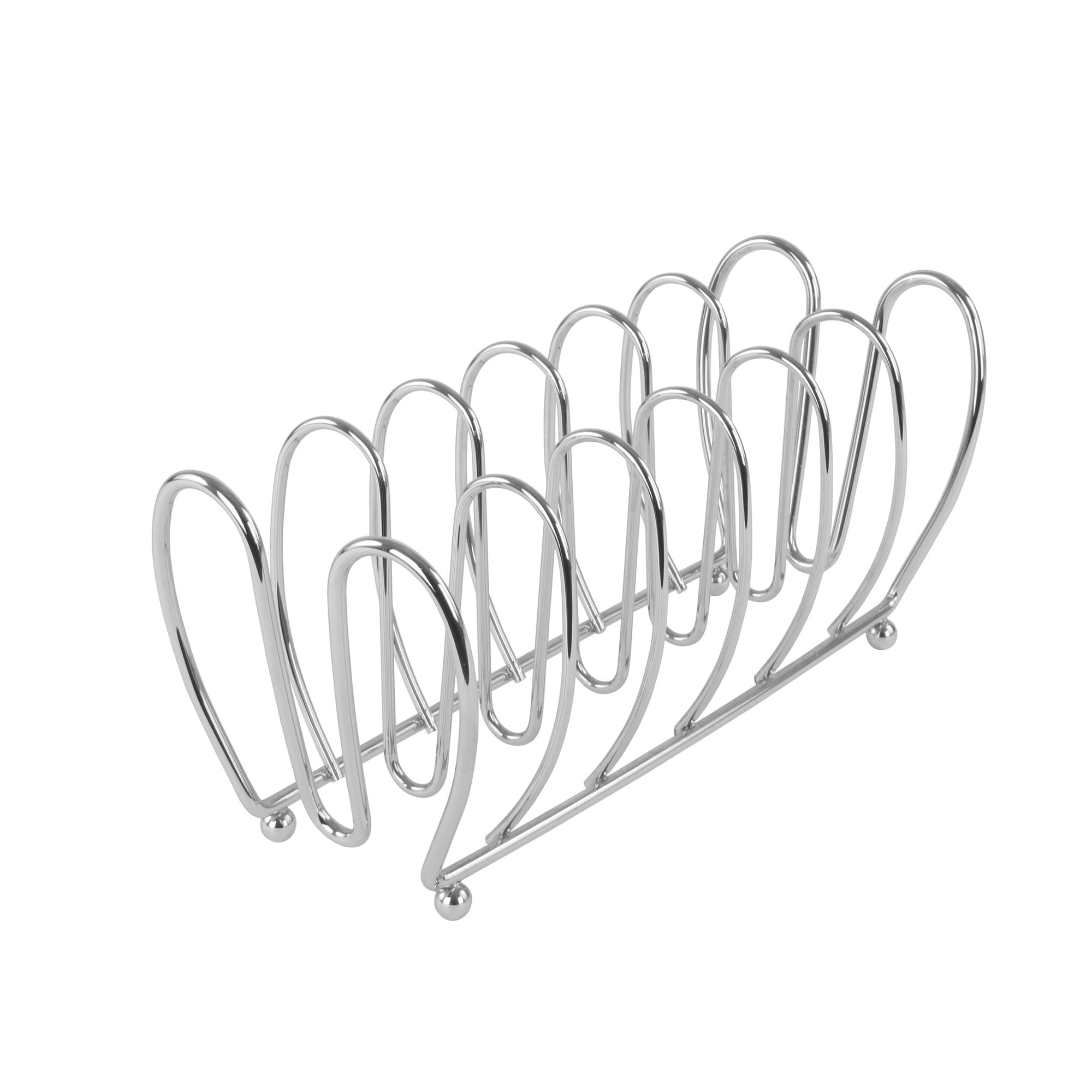 Spectrum Kitchen Cabinet Organizer Rack for Pots Pans and Lids Chrome Metal Holder for Cutting Boards Cookie Sheets and Bakeware Storage 7 Slots Cabinet Shelf Rack