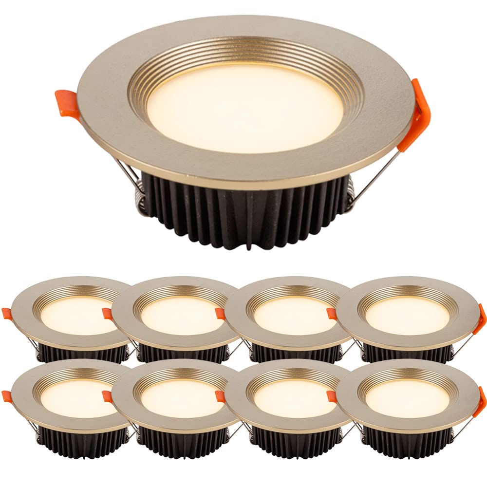 Focos de Techo COB de 9 Pulgadas, ultrafinos, LED de 5 W, Redondos, de Aluminio, empotrados, para iluminación del hogar, Cocina, lámparas para el hogar.