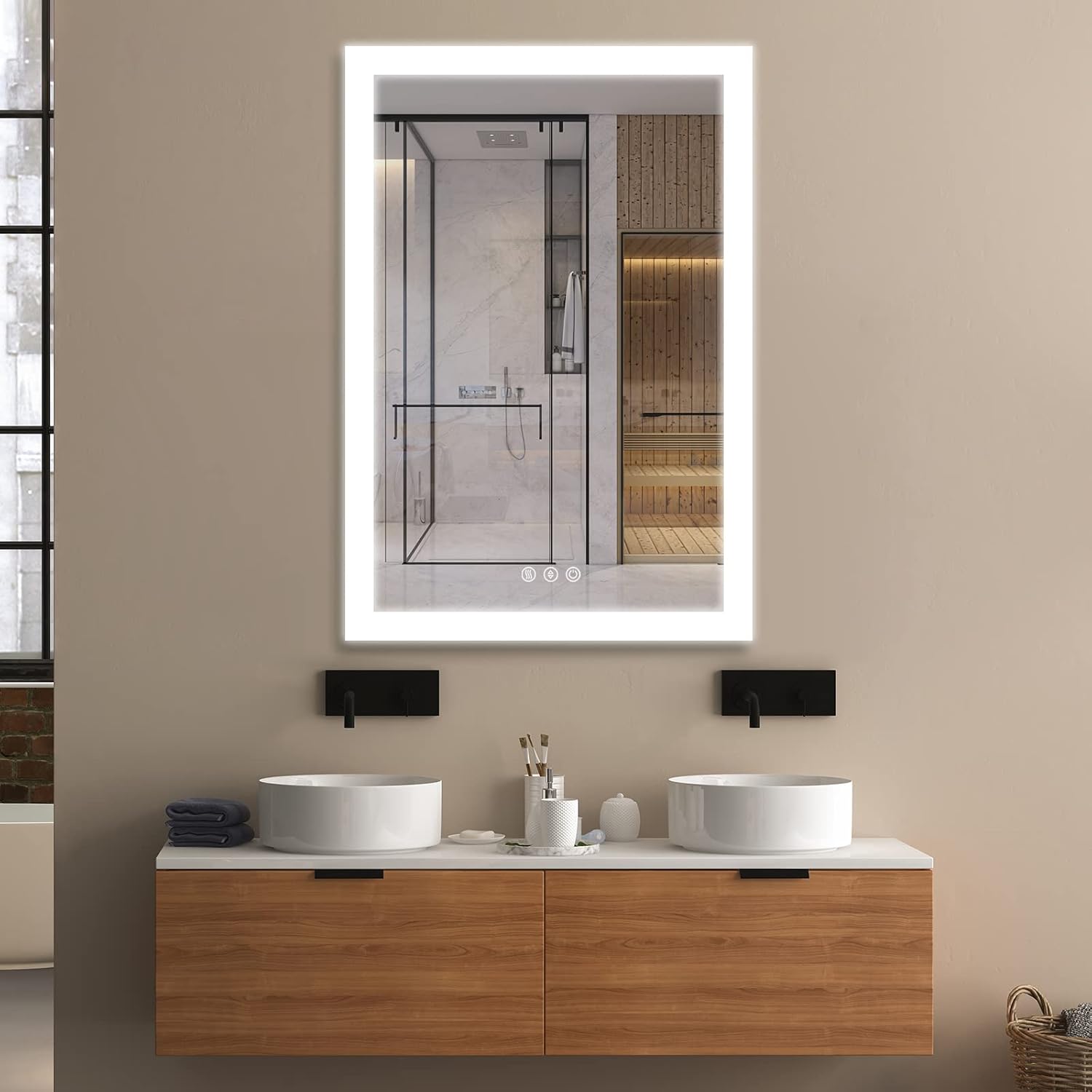 Amazon.com: smartrun LED Bathroom Mirror, 24 x 36 Inch Bathroom Mirror ...