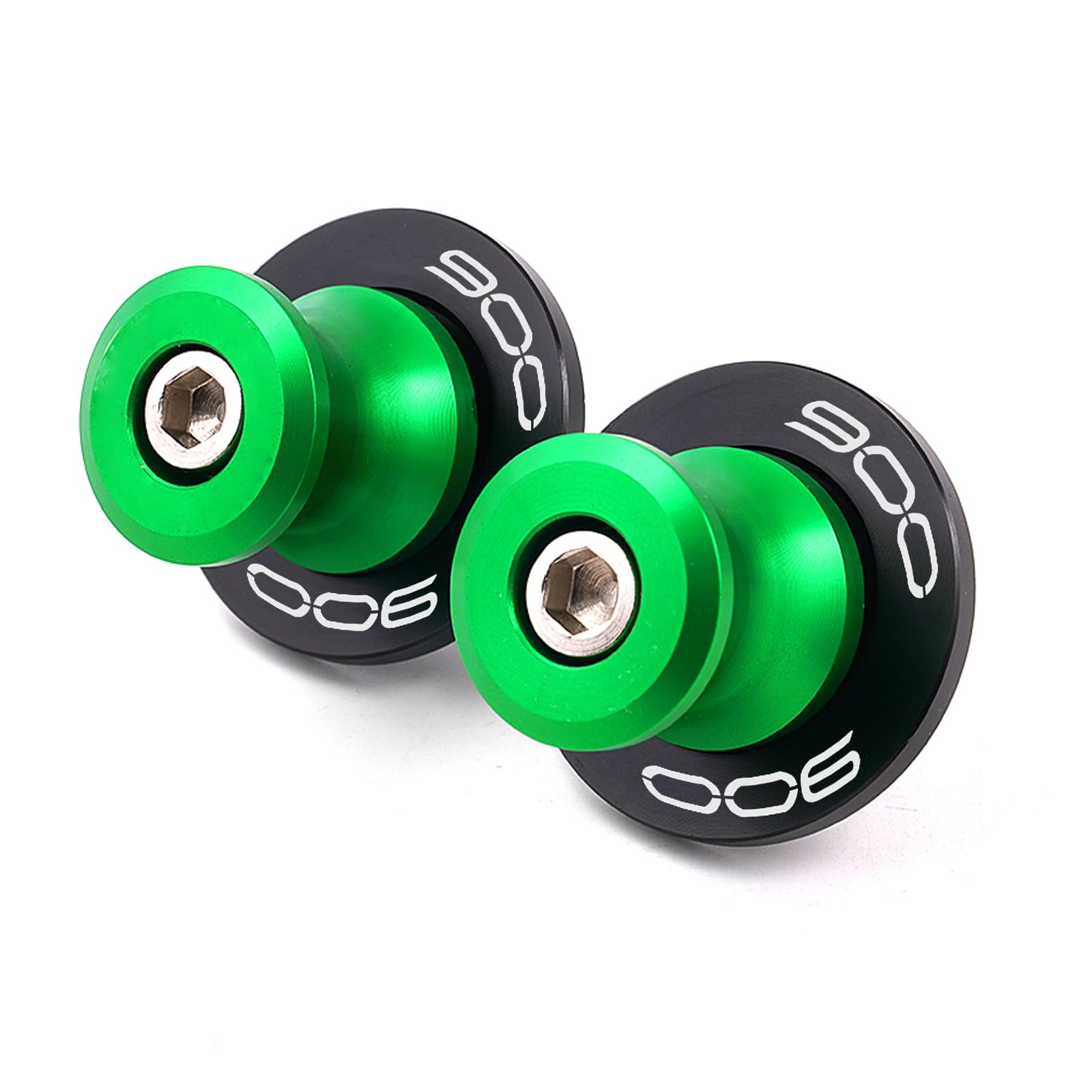 Per Kawasaki Z900 Z 900 2017-2020 2021 2022 2023 Accessori Moto Alluminio CNC M8 Nottolini Forcellone Slider Bobine Viti (Verde)