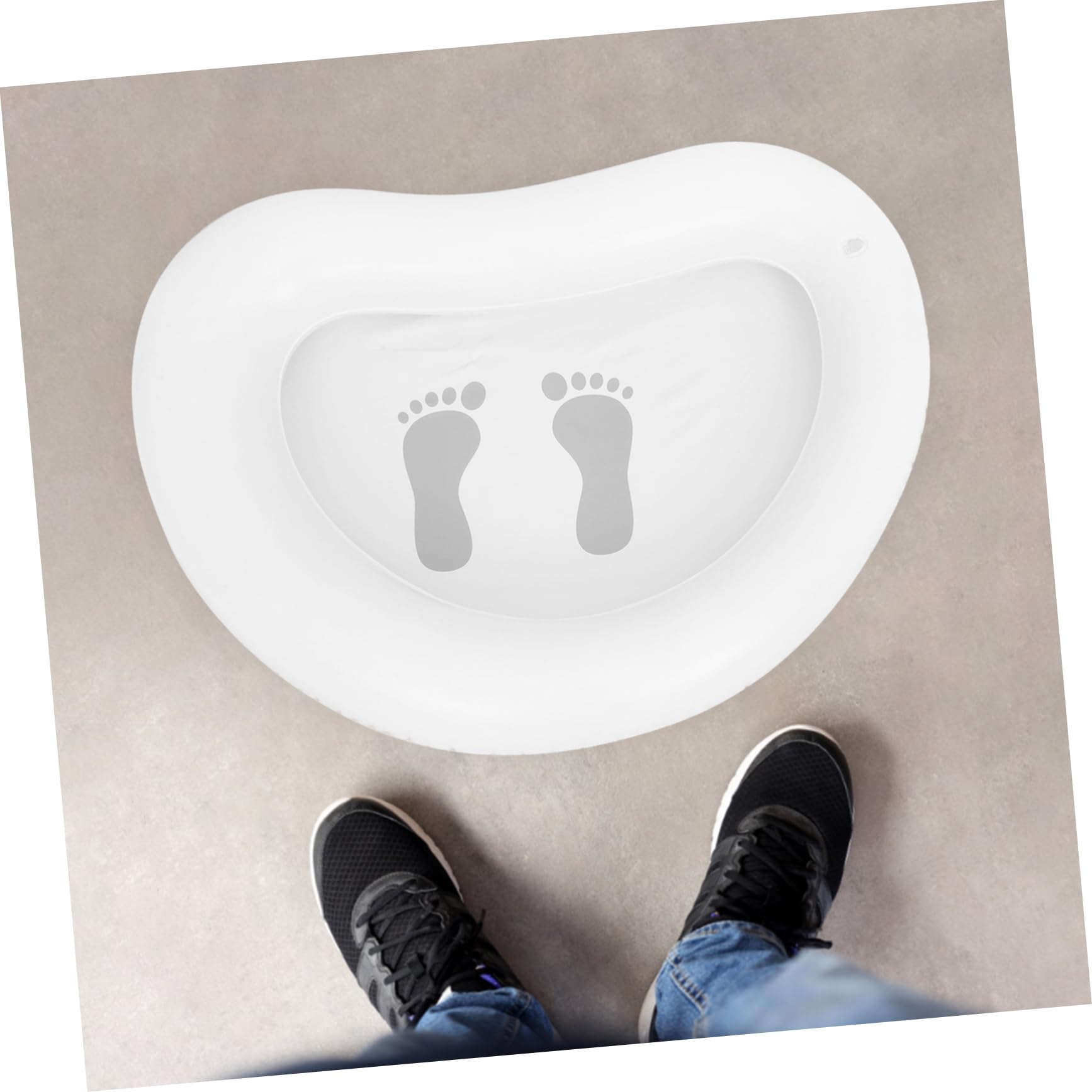 Lavapiés Plegable de Pvc Blanco para Piscina, Uso Doméstico