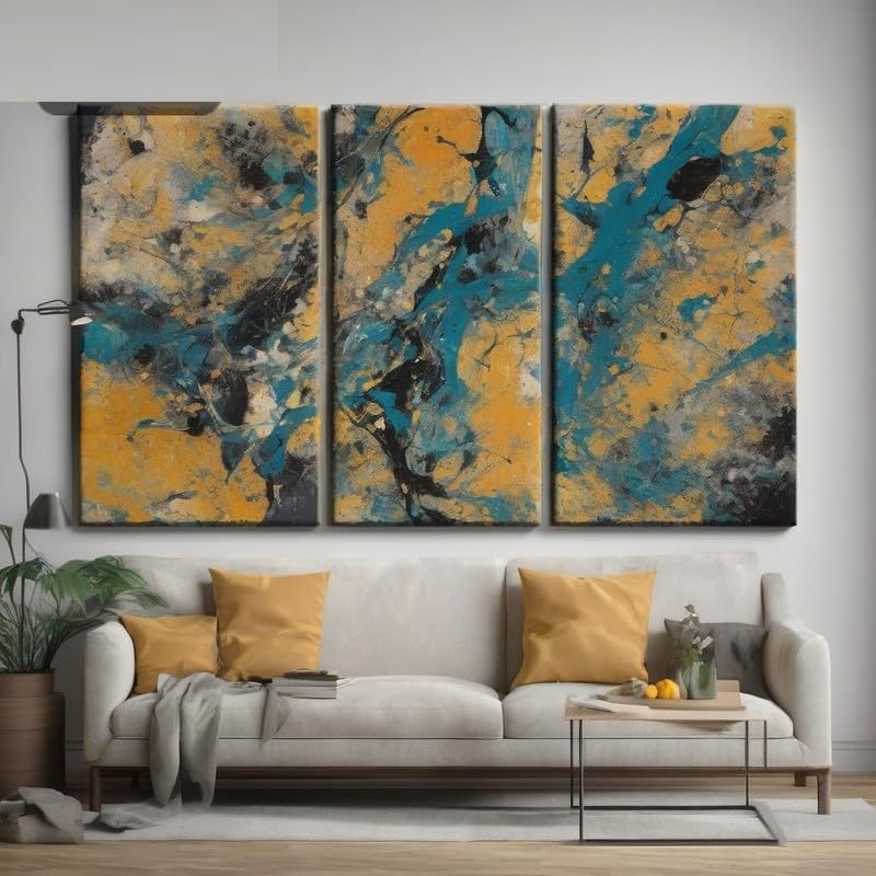 Triptyque Jackson Pollock Number 69 posters A4 art abstrait