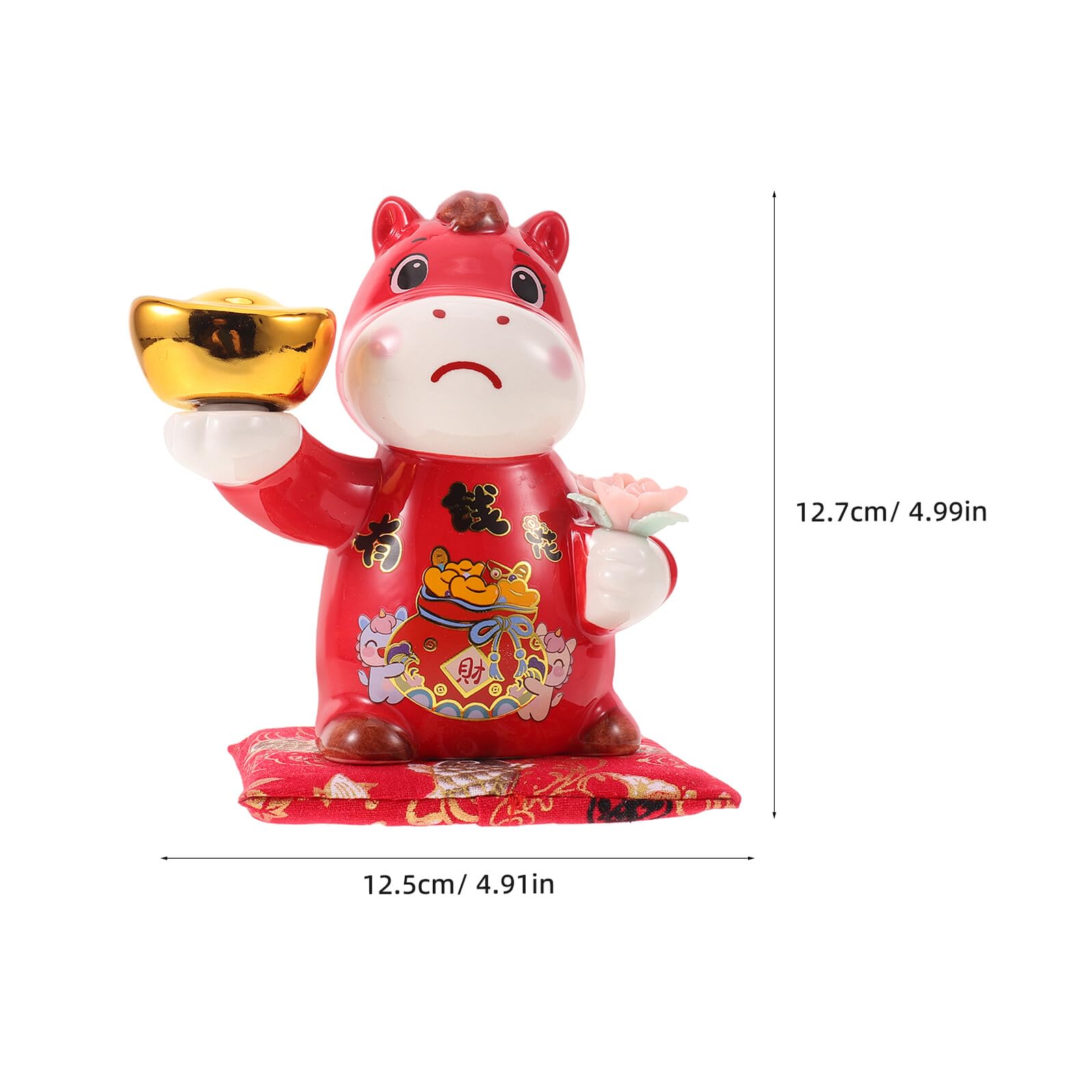 Abaodam Keramik Sparschwein Pferd Feng Shui Spardose Münzbank Neujahrsdeko Kompakt Langlebig