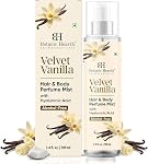 Botanic Hearth Perfume de cheveux de la vanille Velvet & Body Parfum Mist avec acide hyaluronique, formule sans alcool, parfum de vanille fraîche longue durée, spray corporel léger pour les femmes & Les hommes, 3.4 - Oui, oui. / 100 ml