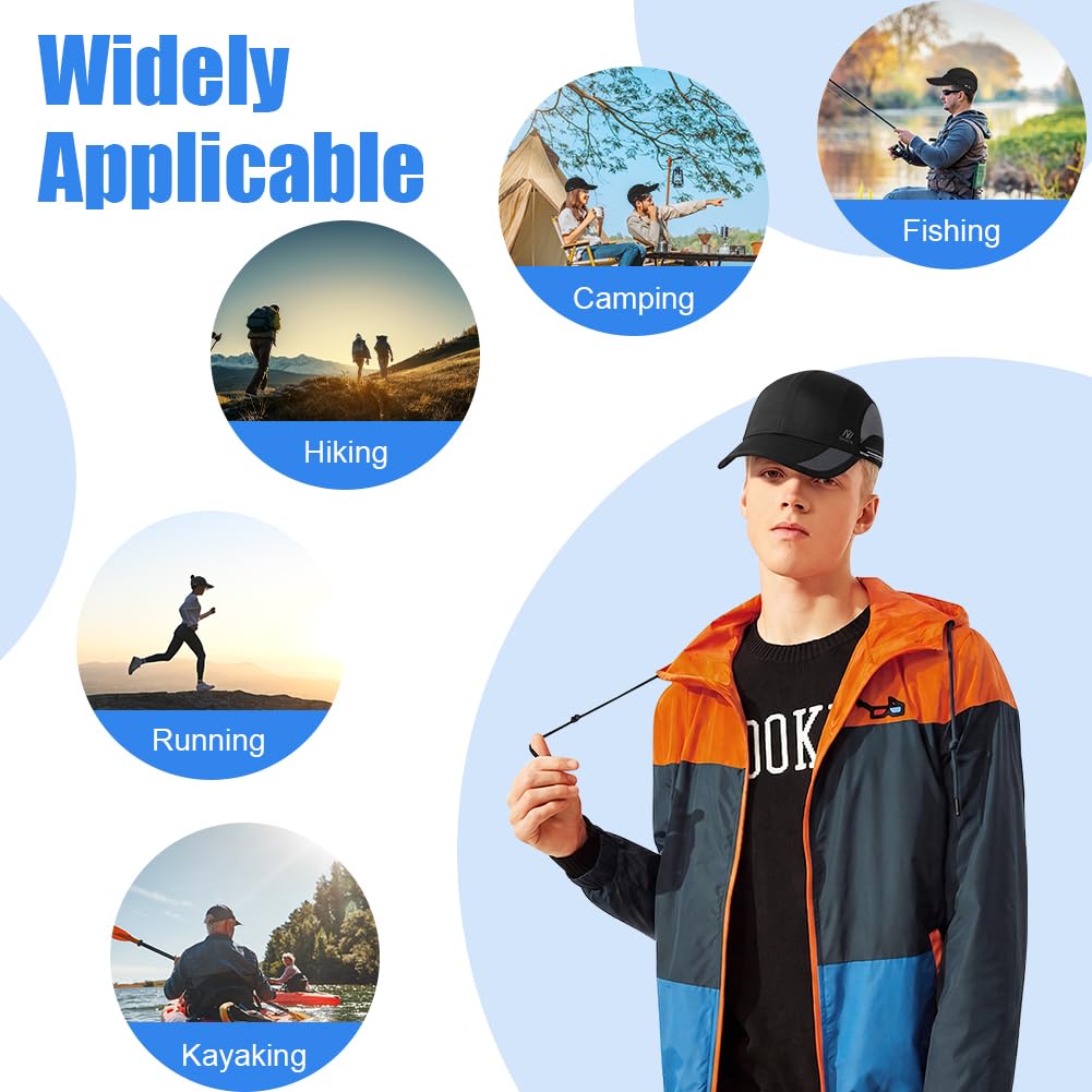 Basecap Unisex składana czapka baseballowa dla mężczyzn i kobiet, regulowana czapka na lato z daszkiem, ochrona przed słońcem, czapka baseballowa z siateczki, kapelusz przeciwsłoneczny do