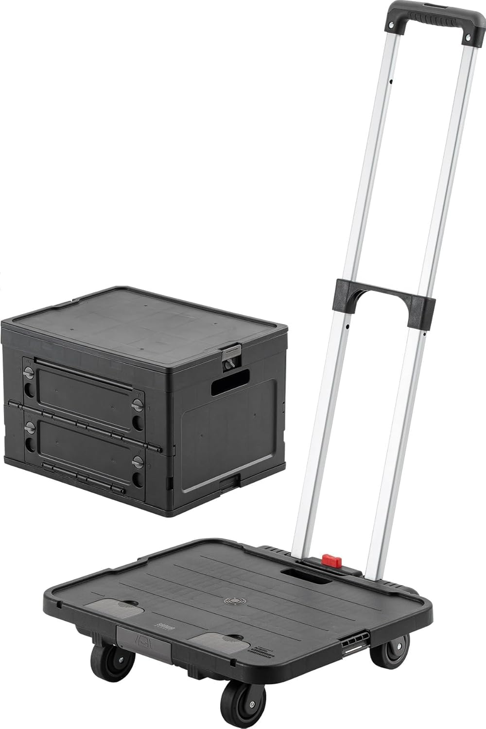 Amazon.co.jp: イーサプライ 折りたたみ台車 専用コンテナ付き