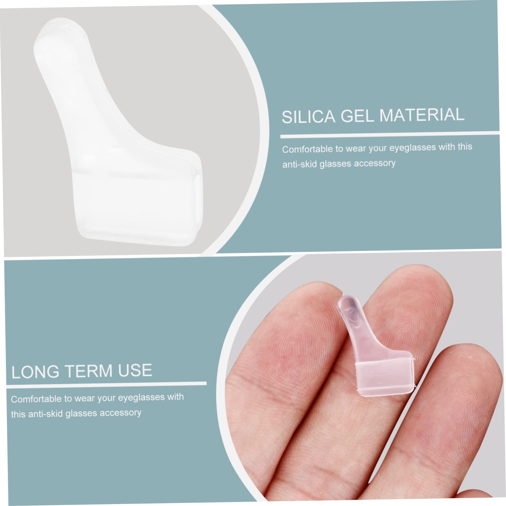 SEWOART 50pcs Spectacle Leg Covers Glasses Retainer Eyeglass Ear Grip Hooks Eyewear Retainer Eyeglass Ear Grips Glasses Ear Grip Eyeglass Retainer Glasses Ear Hooks Ear Grip Ear